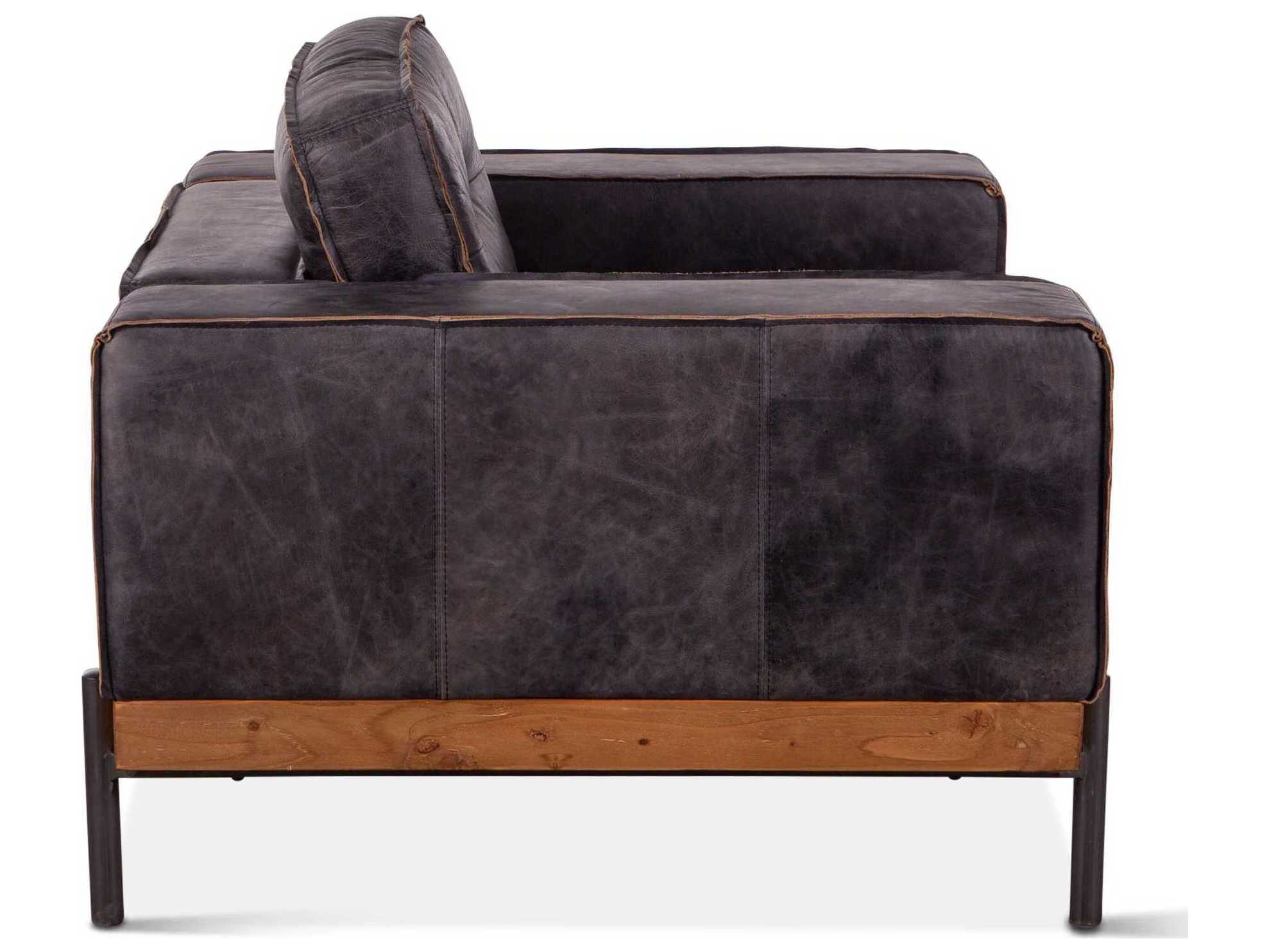 World Interiors Chiavari Black Leather Accent Chair