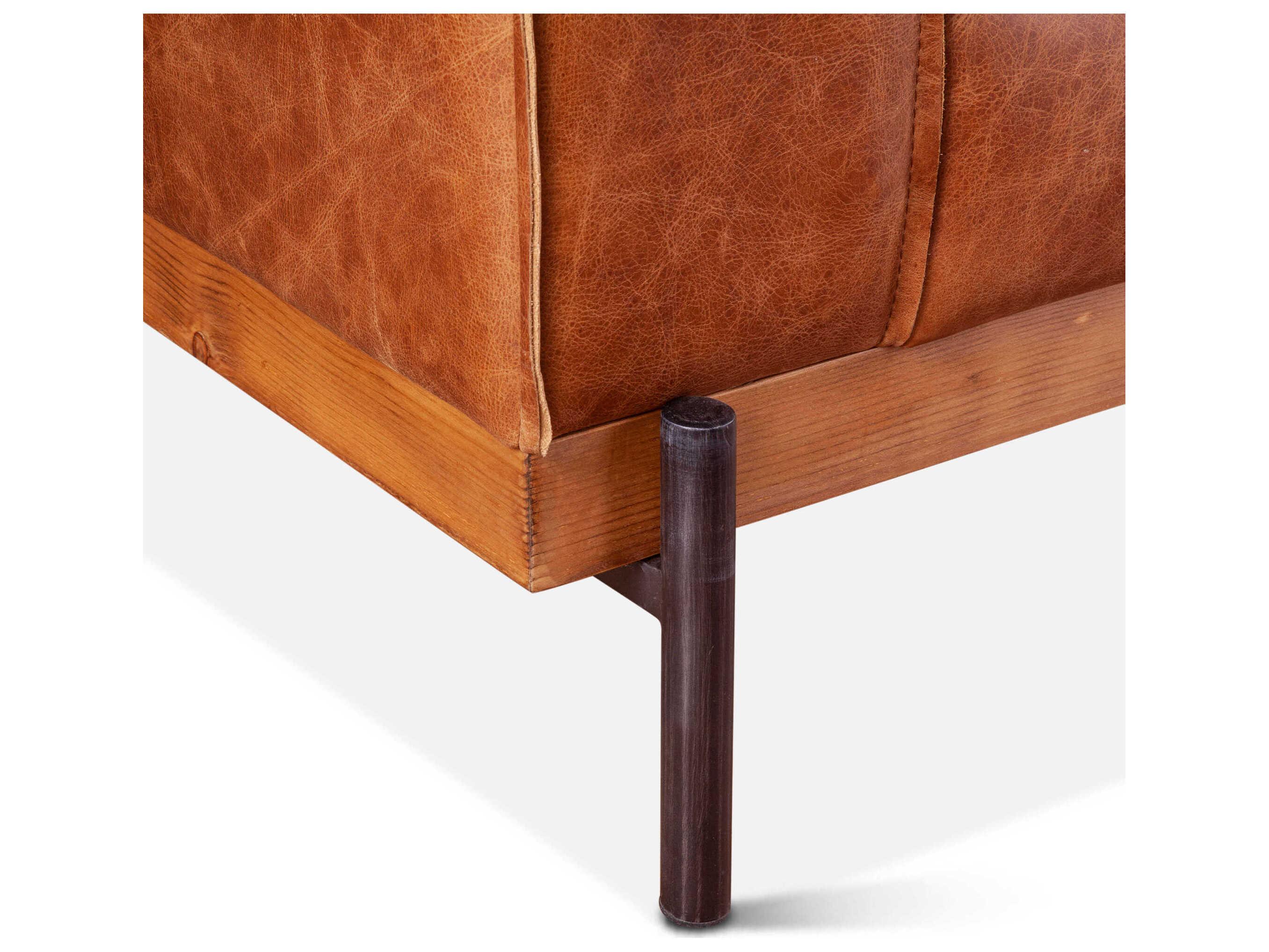 World Interiors Chiavari Brown Leather Accent Chair