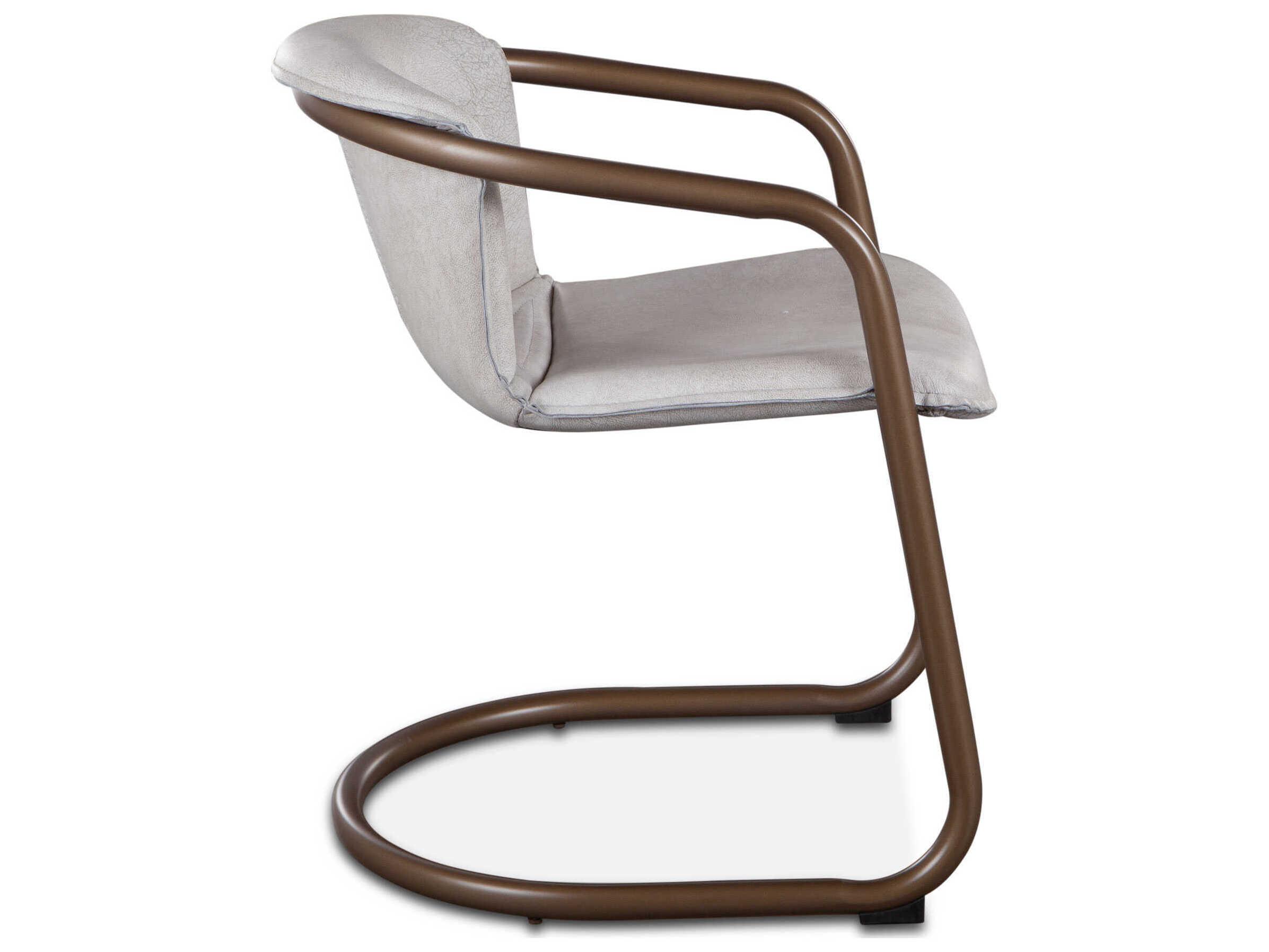 World Interiors Chiavari White Leather Arm Dining Chair