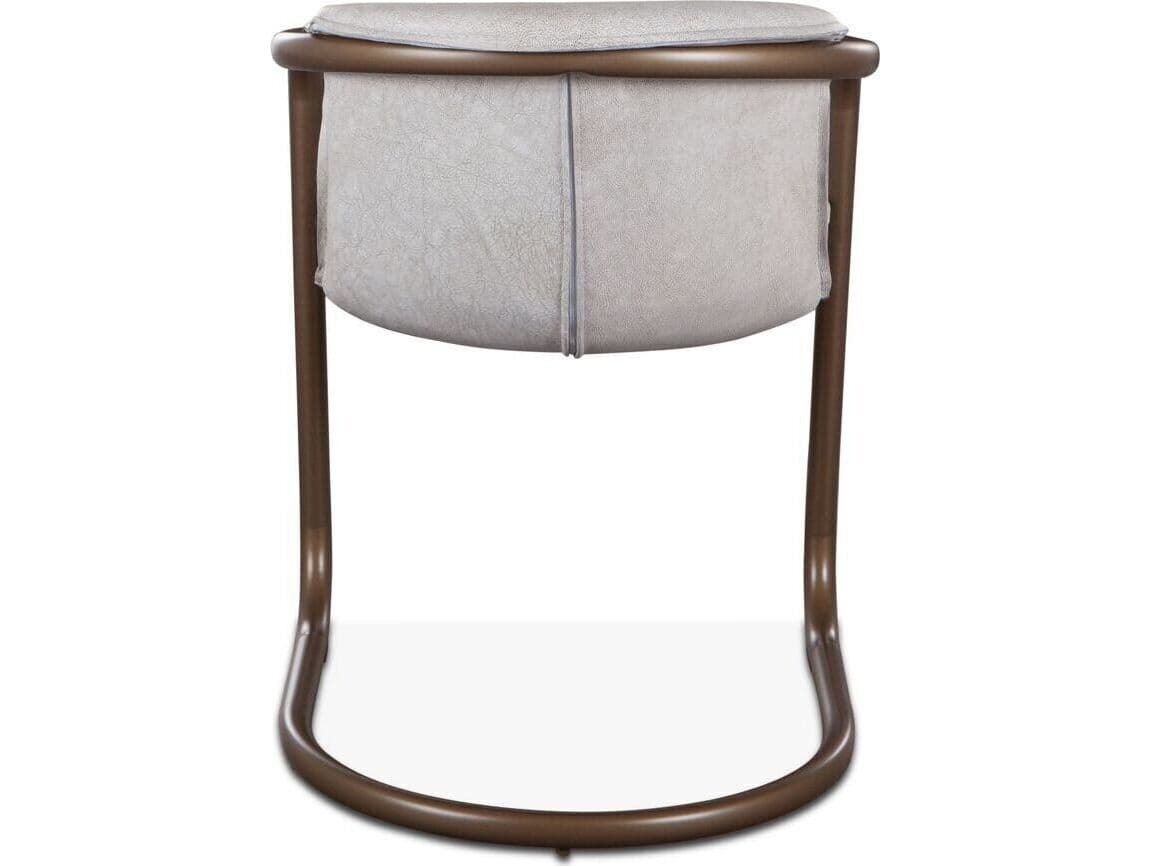 World Interiors Chiavari White Leather Arm Dining Chair
