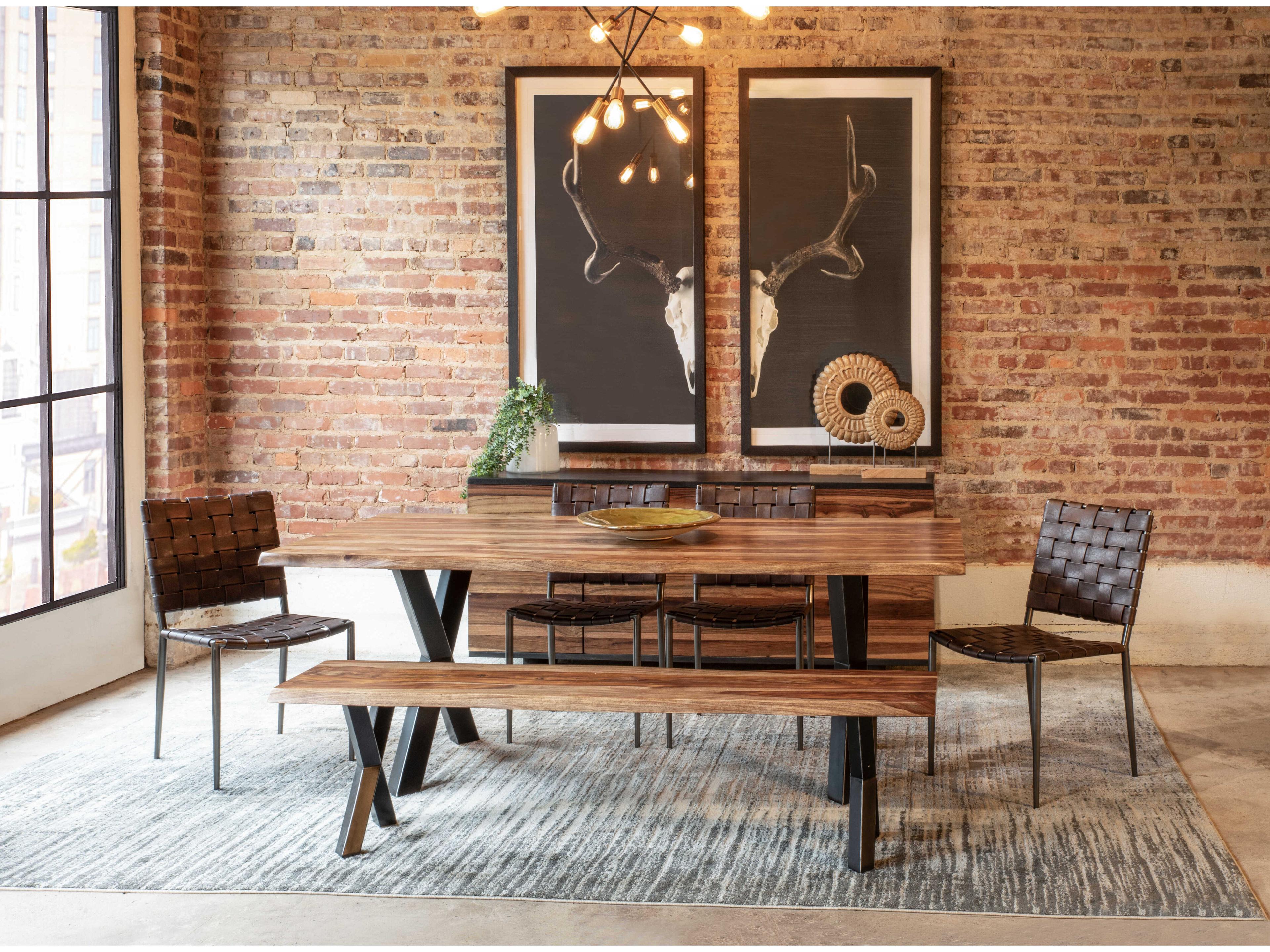 World Interiors Elliston Rectangular Wood Dining Table