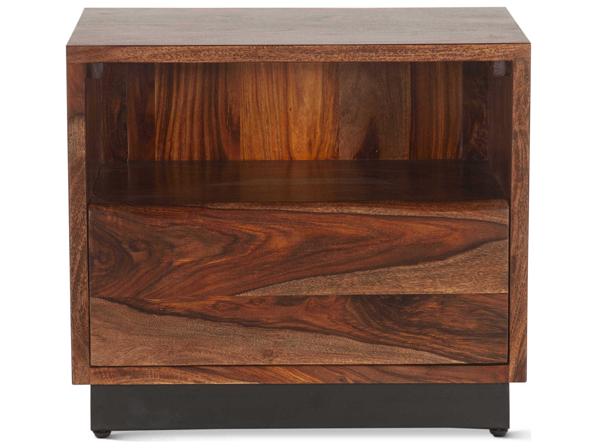 World Interiors Elliston 1-Drawer Brown Nightstand