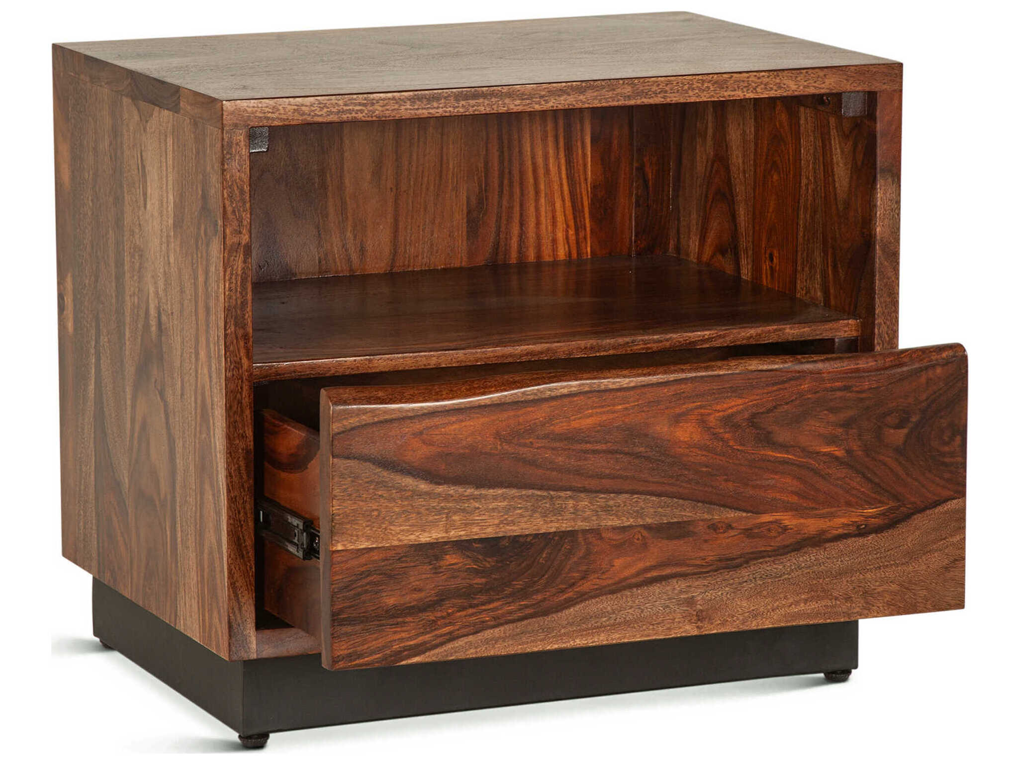World Interiors Elliston 1-Drawer Brown Nightstand