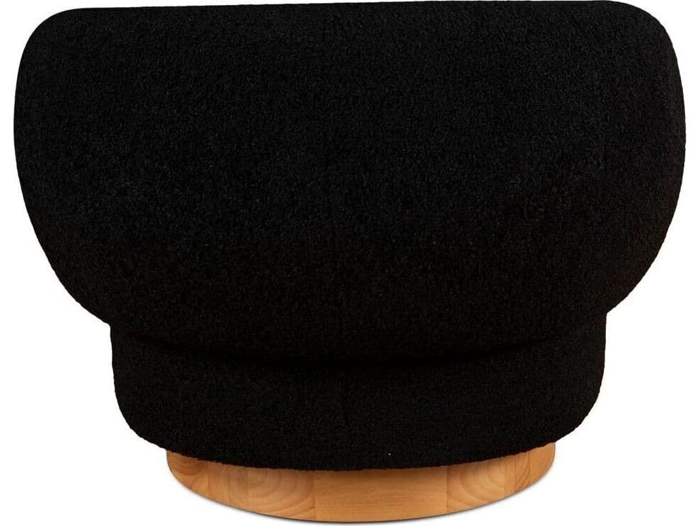 World Interiors Florence Swivel Black Accent Chair