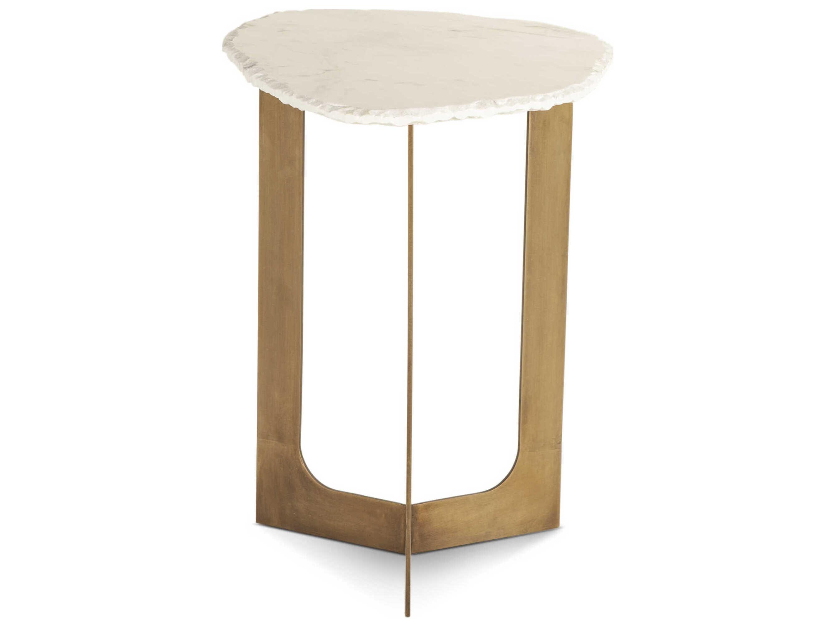 World Interiors Fresno Marble End Table
