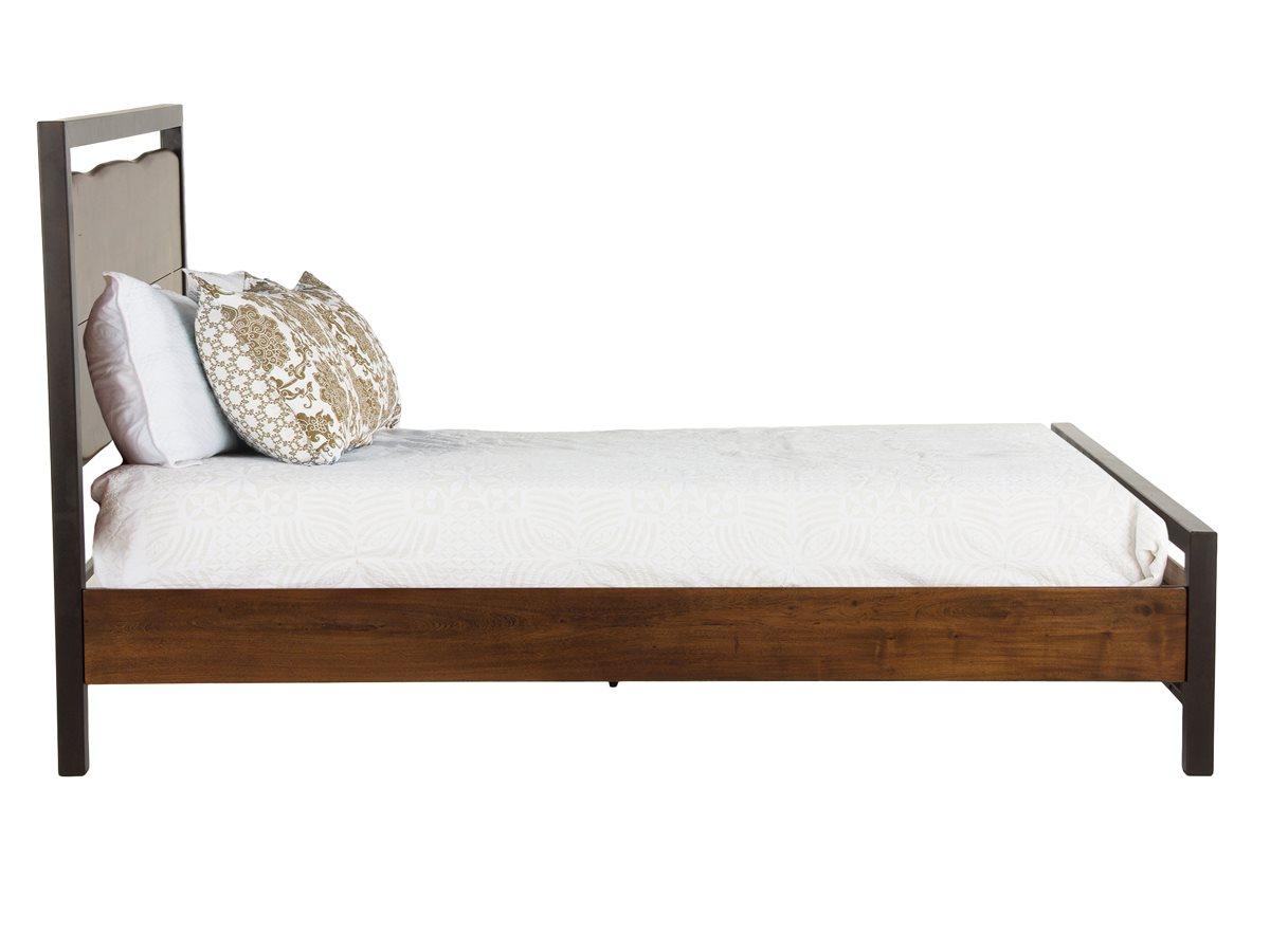 World Interiors Glenwood Walnut Black Acacia Wood King Panel Bed