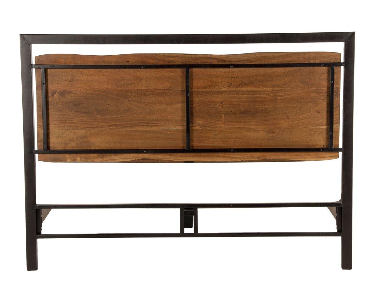 World Interiors Glenwood Walnut Black Acacia Wood King Panel Bed