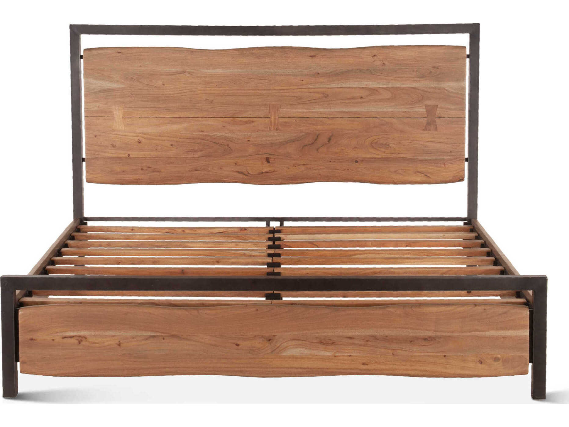 World Interiors Glenwood Brown Acacia Wood King Platform Bed