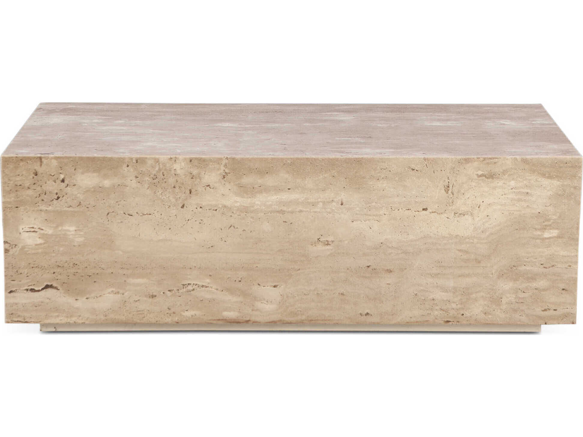 World Interiors Giza Rectangular Stone Travertine Coffee Table