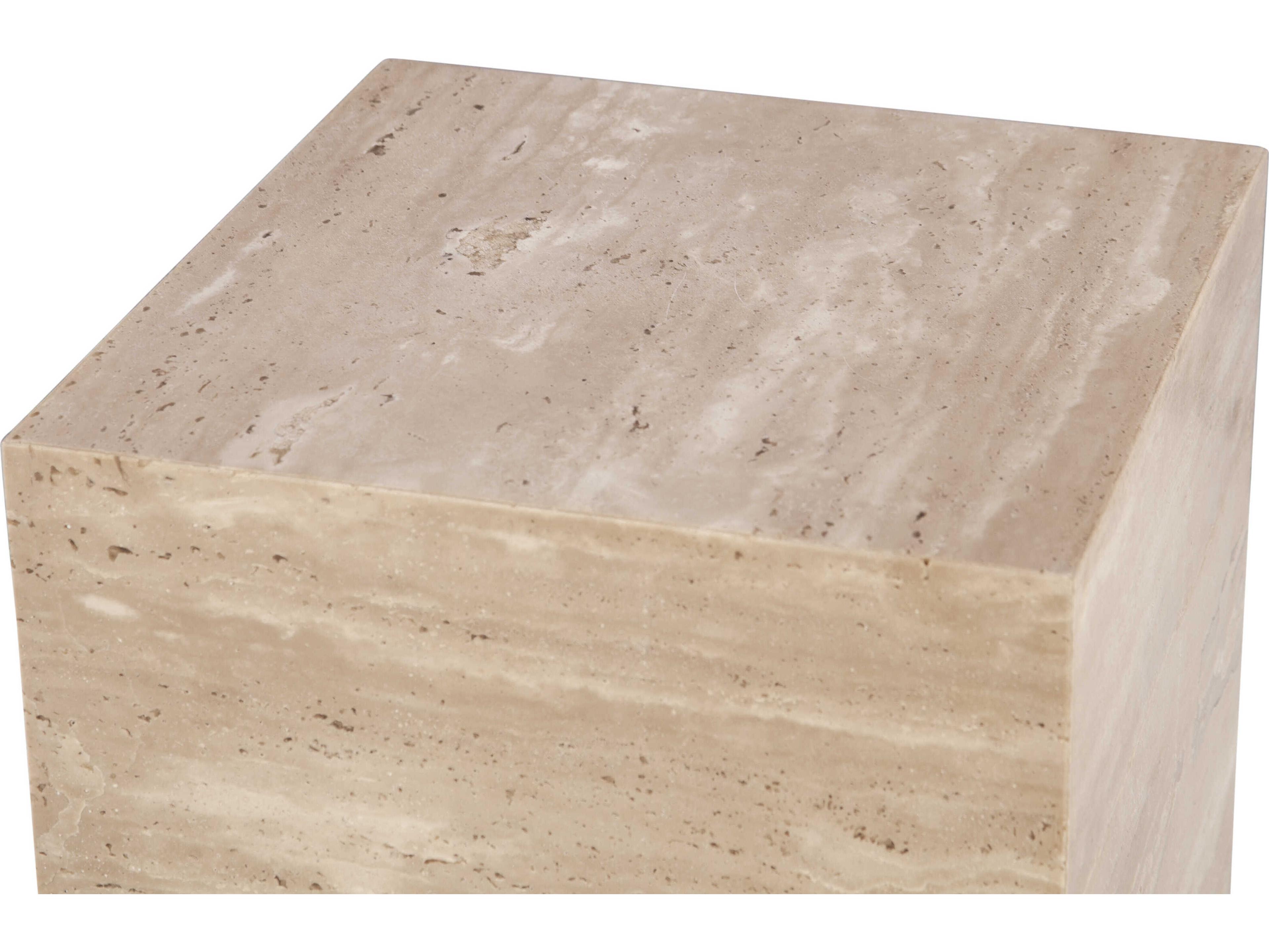 World Interiors Giza Square Stone End Table