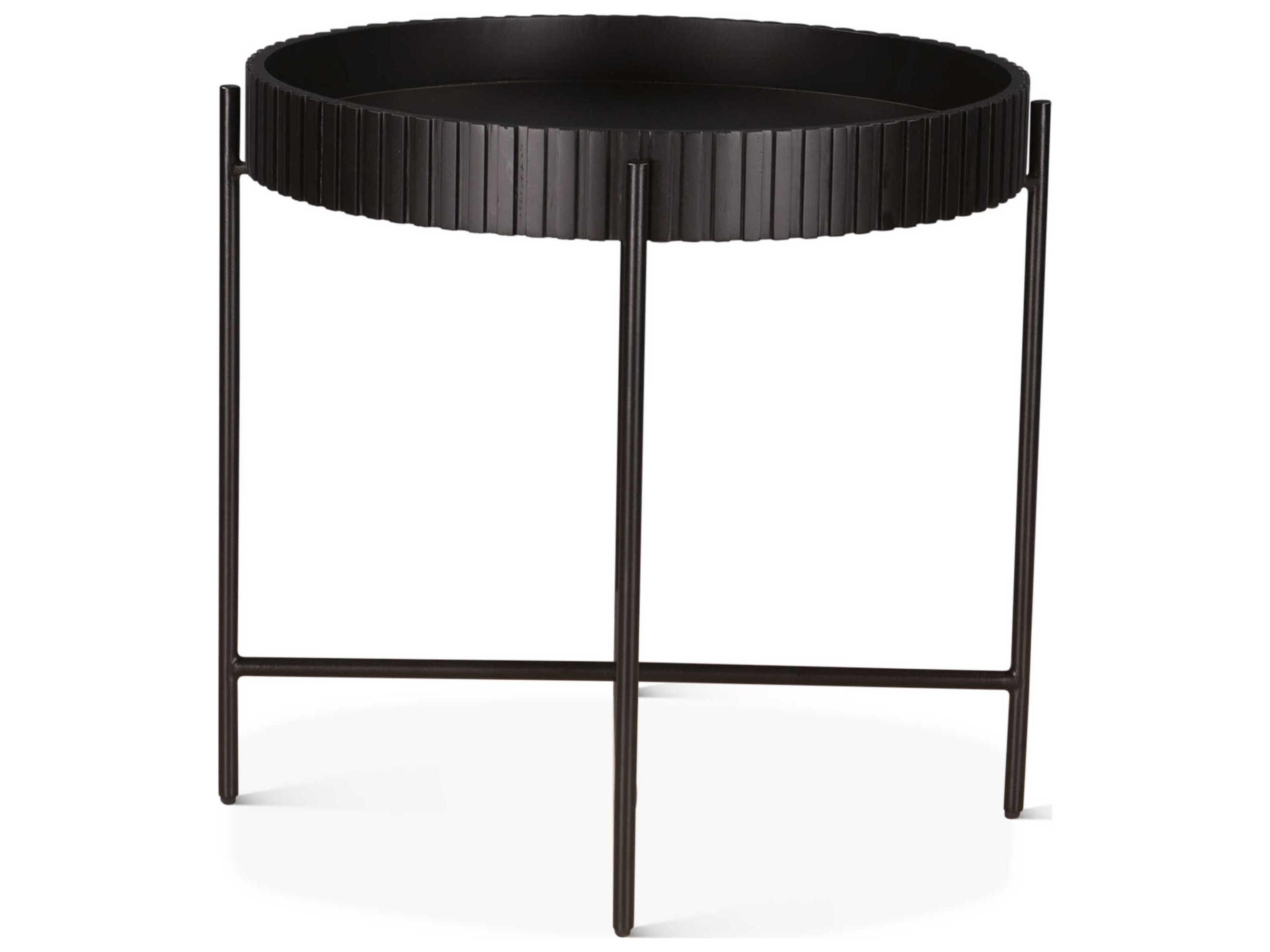 World Interiors Halden Round Wood End Table