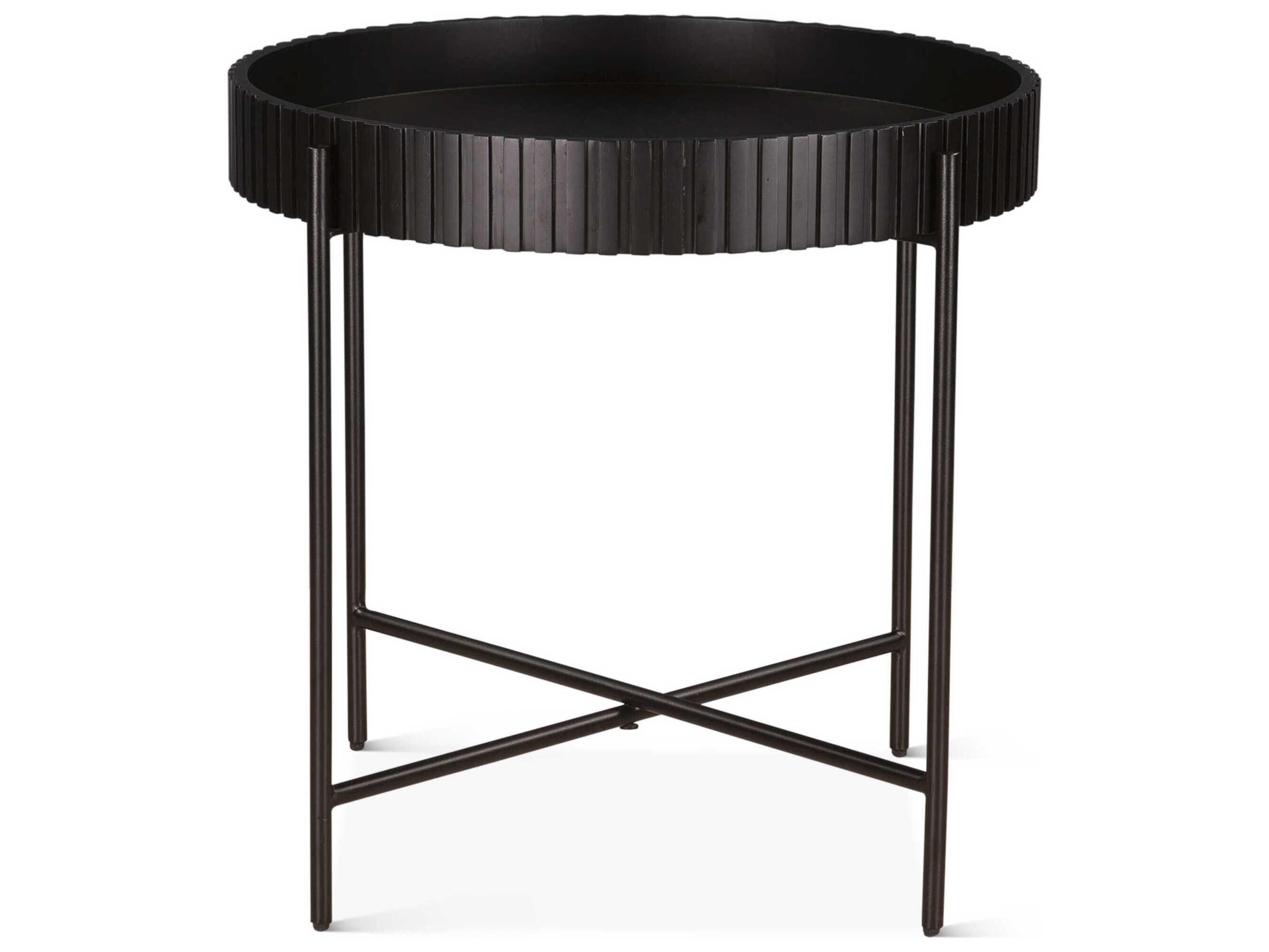 World Interiors Halden Round Wood End Table