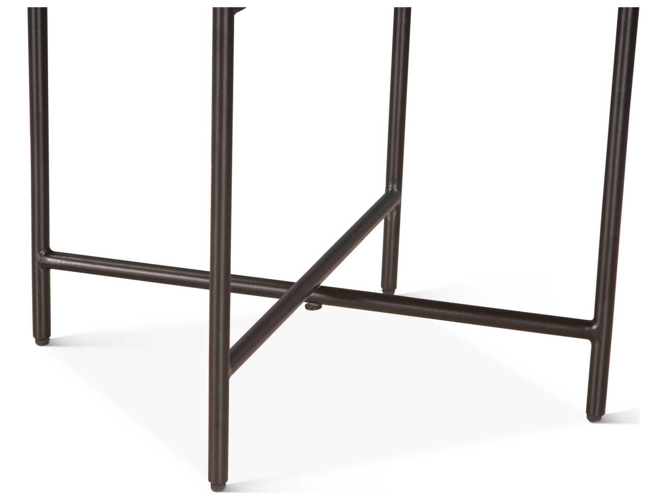 World Interiors Halden Round Wood End Table