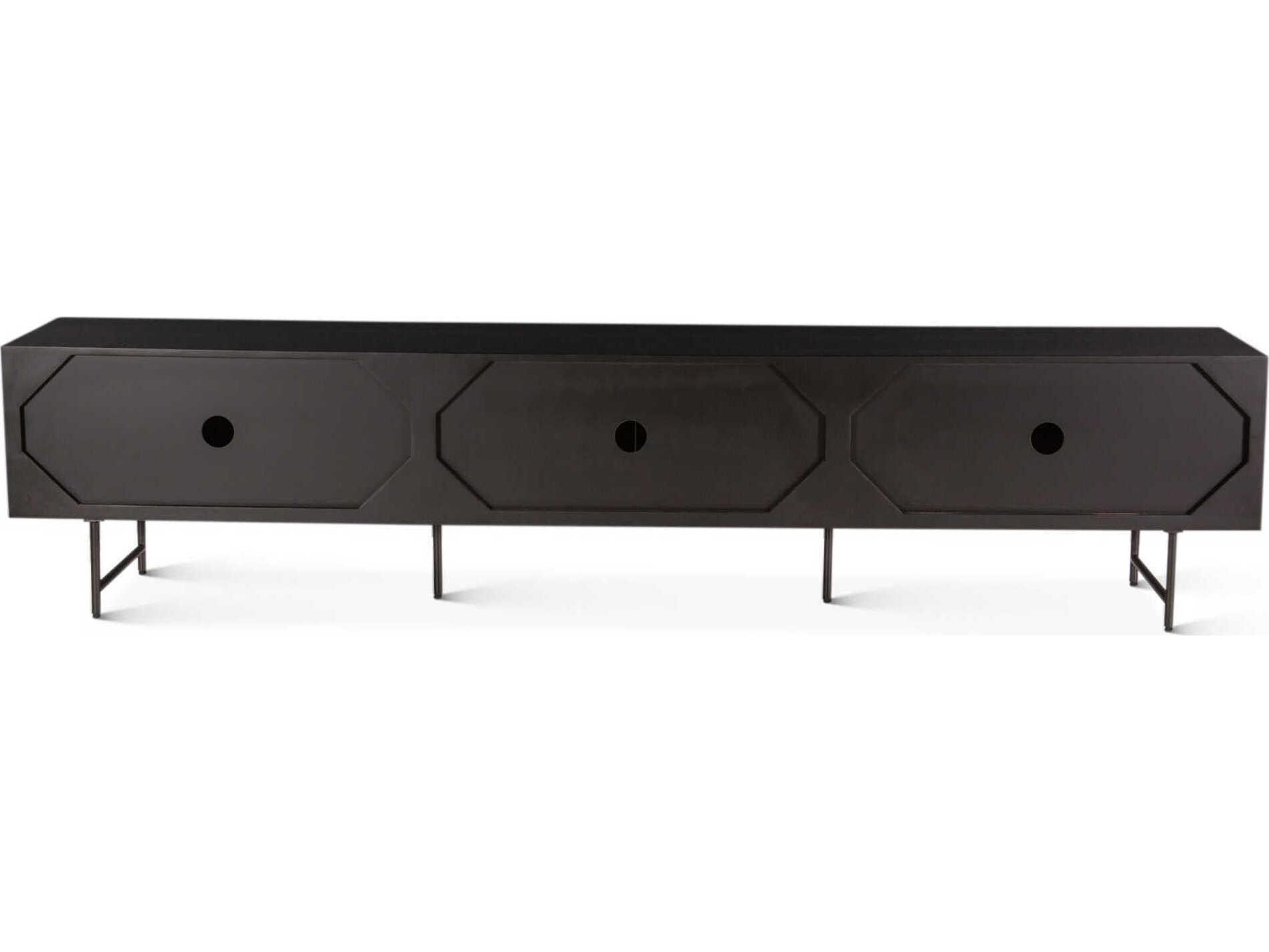 World Interiors Halden Matte Black Media Console