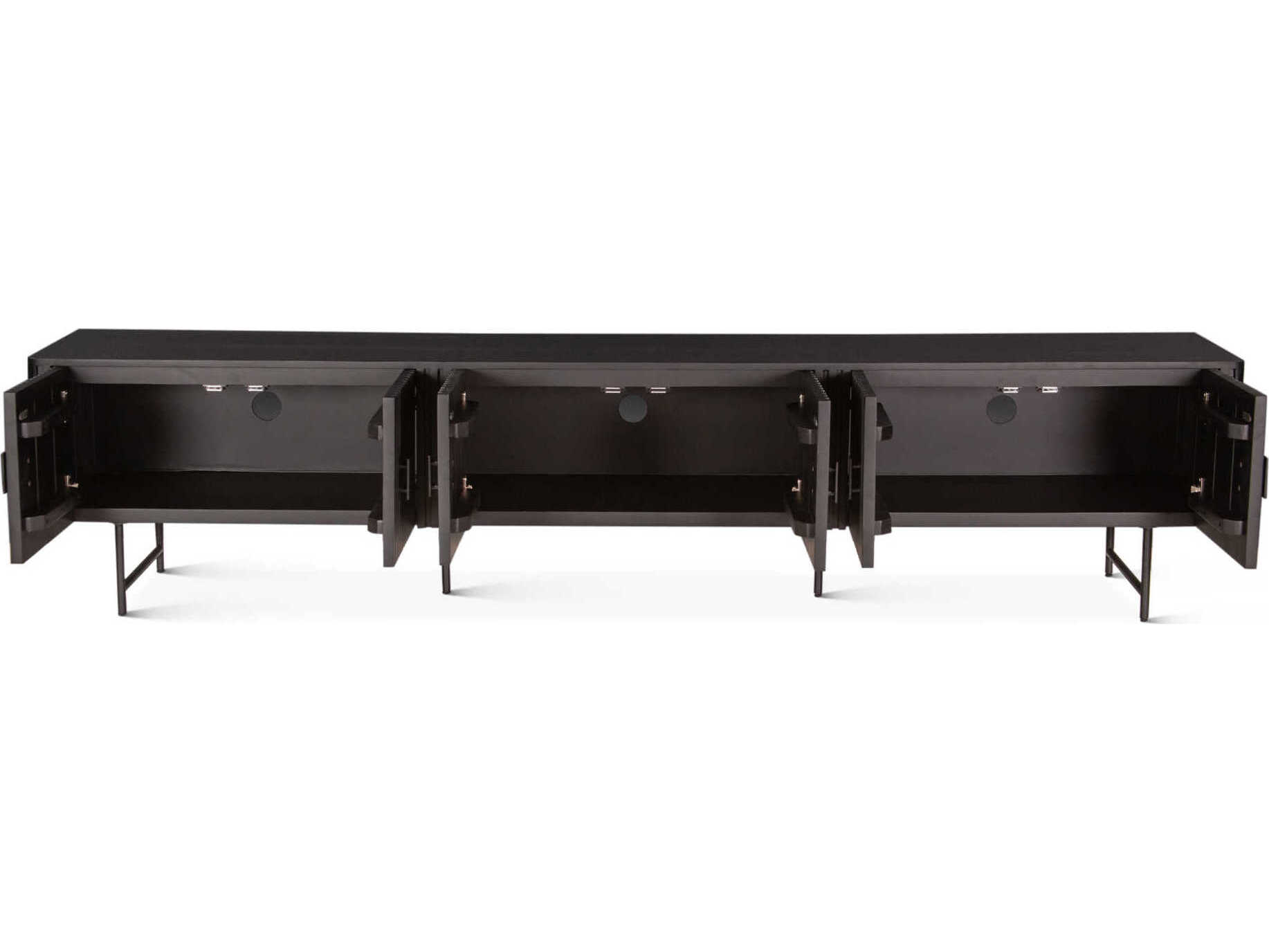 World Interiors Halden Matte Black Media Console