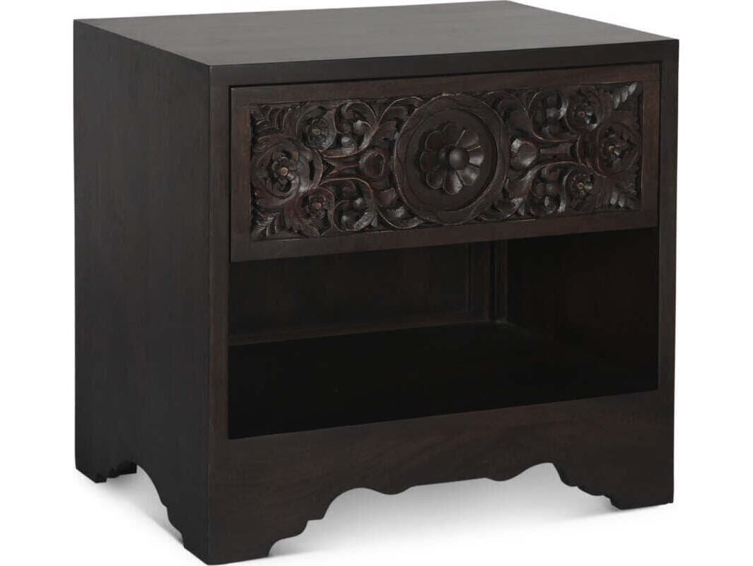 World Interiors Haveli 1-Drawer Mango Wood Nightstand