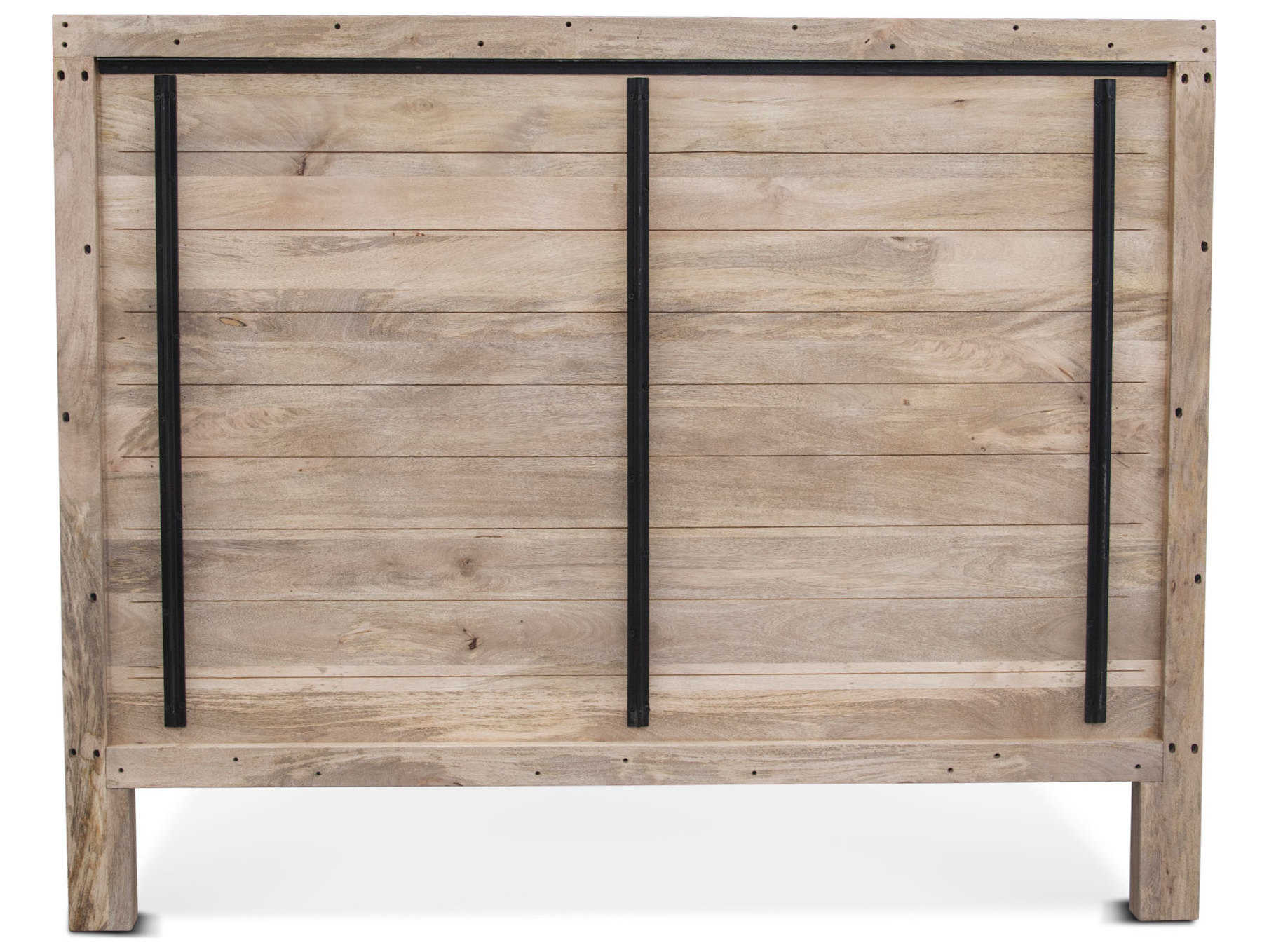 World Interiors Haveli Natural White Mango Wood King Platform Bed