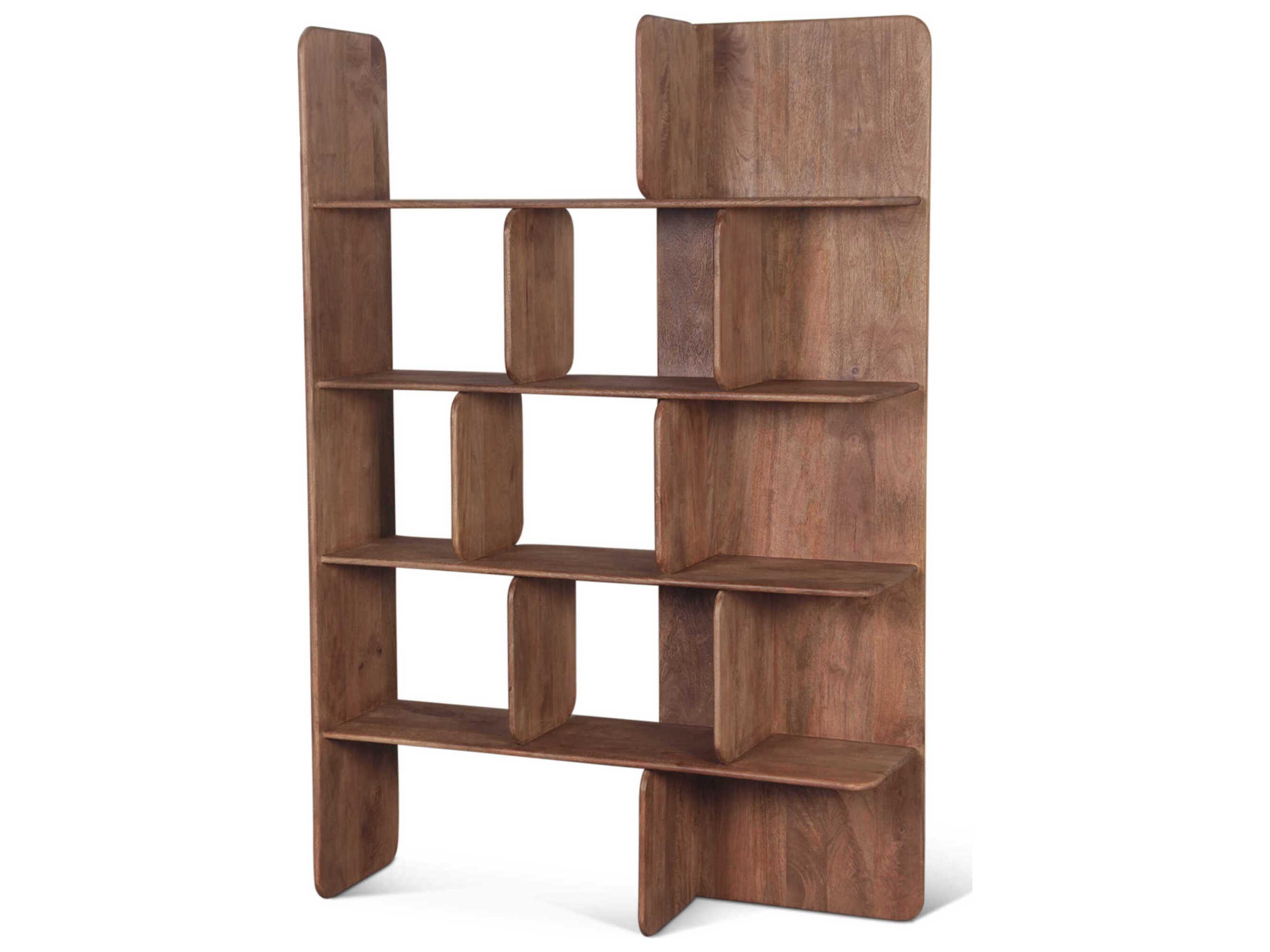 World Interiors Hawker Natural Brown Bookcase