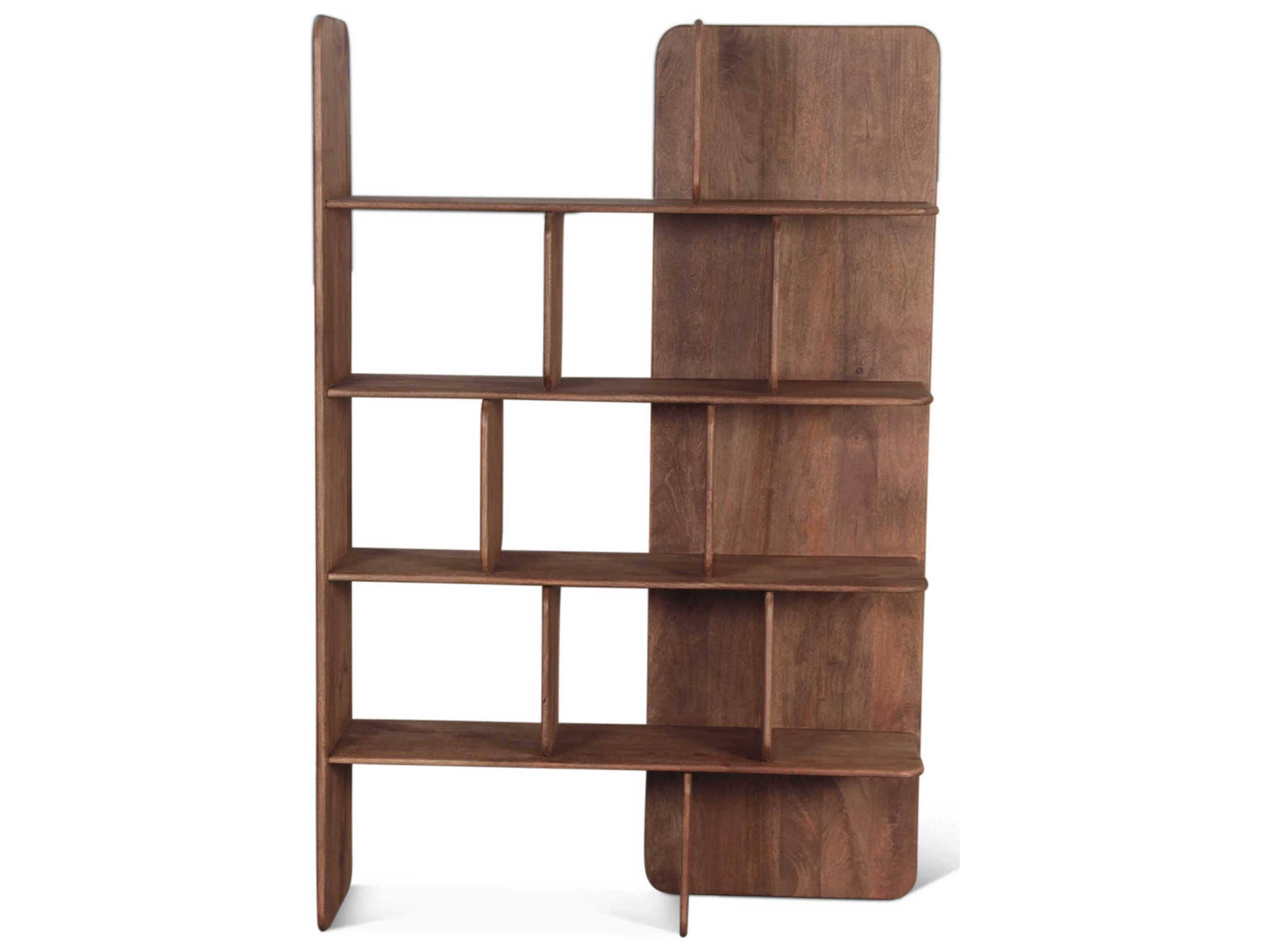 World Interiors Hawker Natural Brown Bookcase
