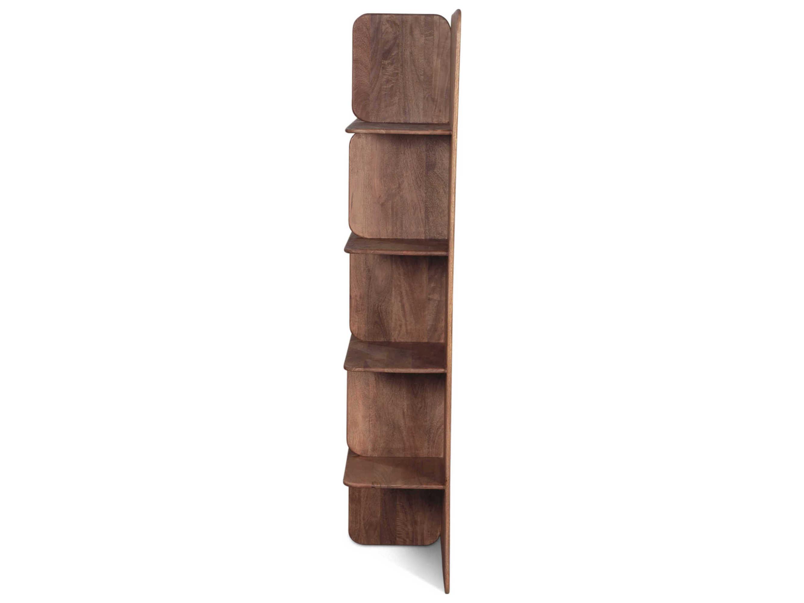 World Interiors Hawker Natural Brown Bookcase