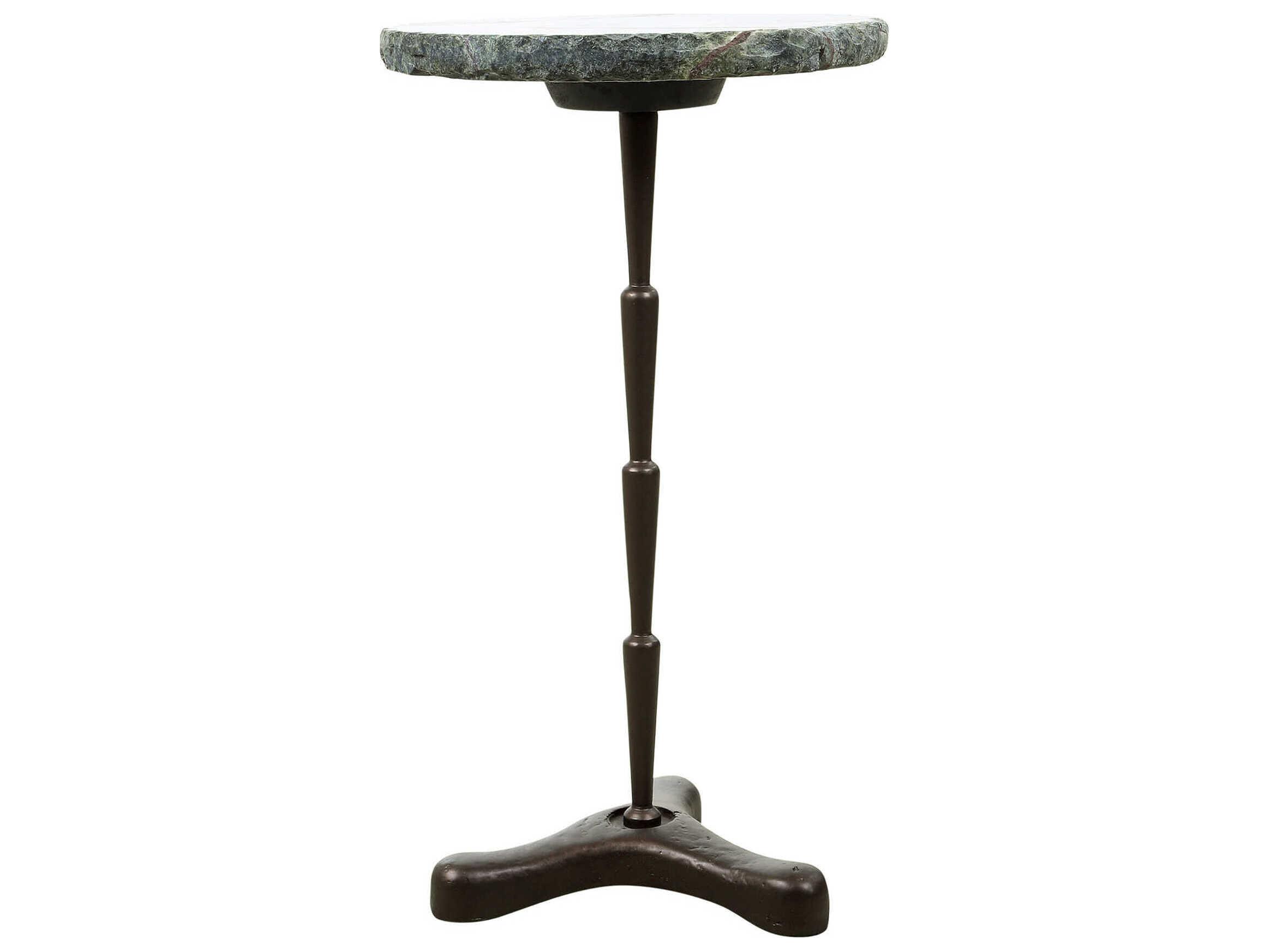 World Interiors Harbor Round Marble End Table