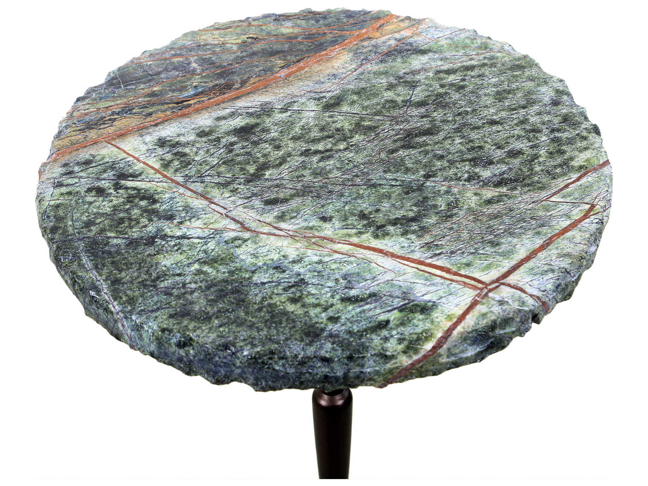 World Interiors Harbor Round Marble End Table