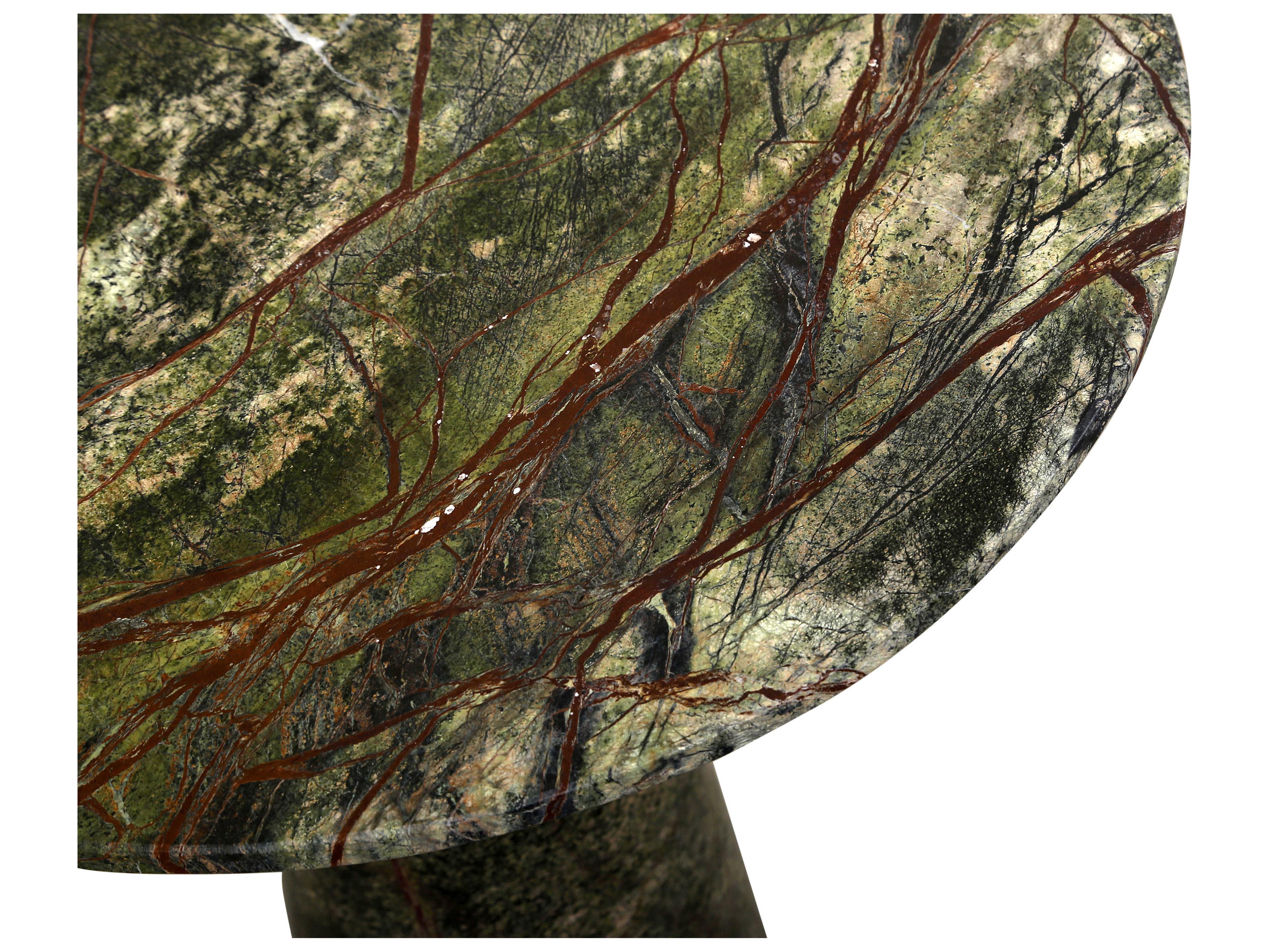 World Interiors Harbor Round Marble End Table