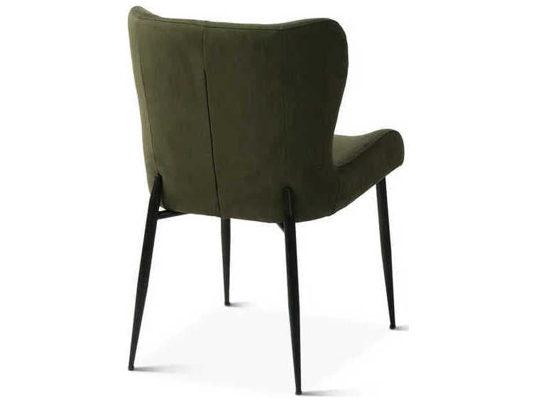 World Interiors Isabella Green Suede Upholstered Side Dining Chair