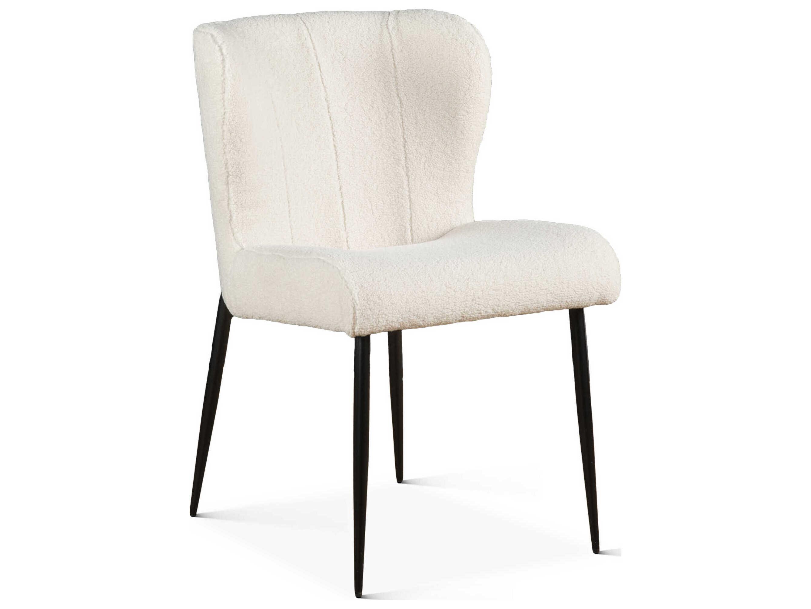World Interiors Isabella White Upholstered Armless Dining Chair