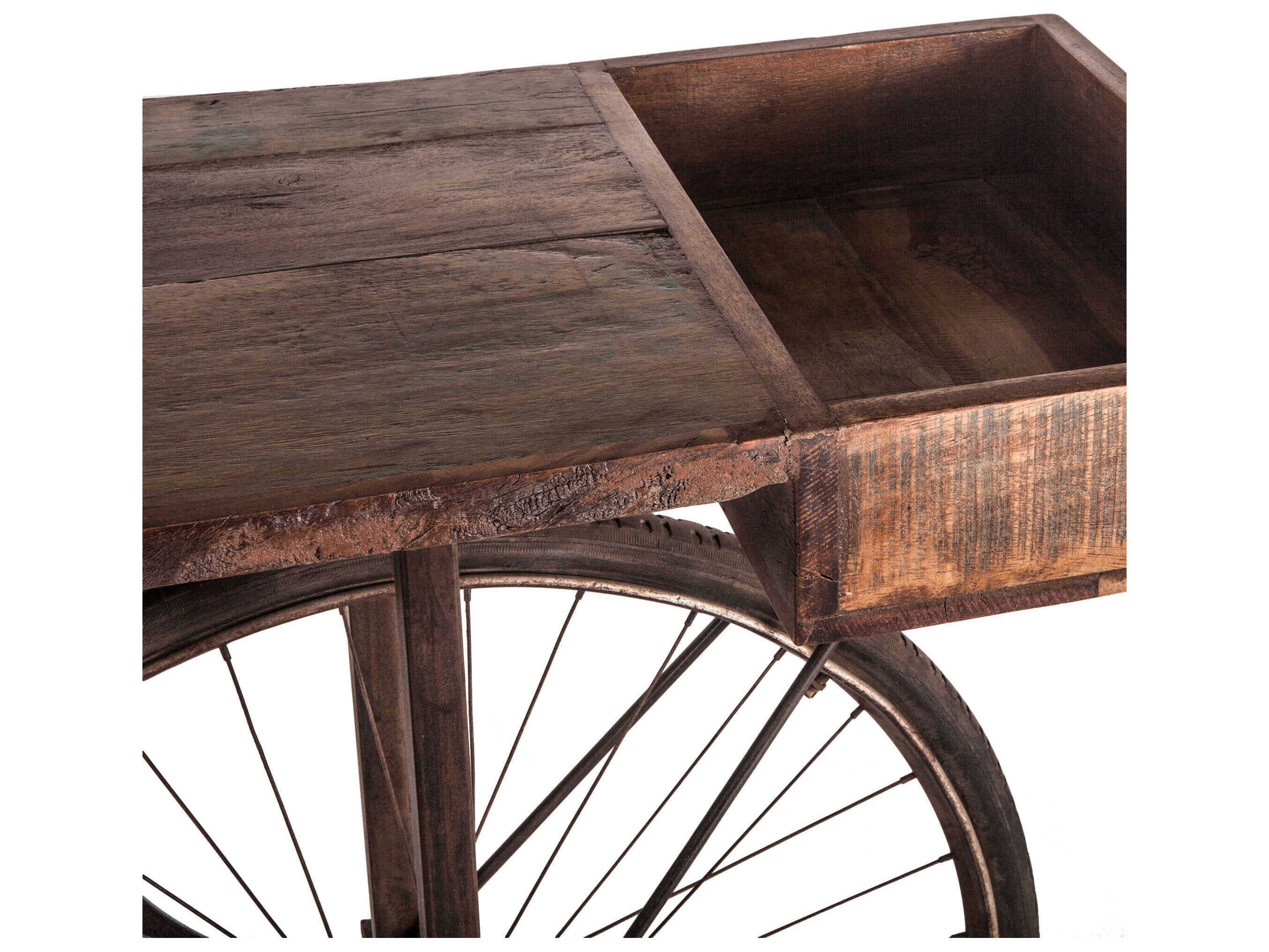 World Interiors Paxton Rectangular Wood Natural Console Table