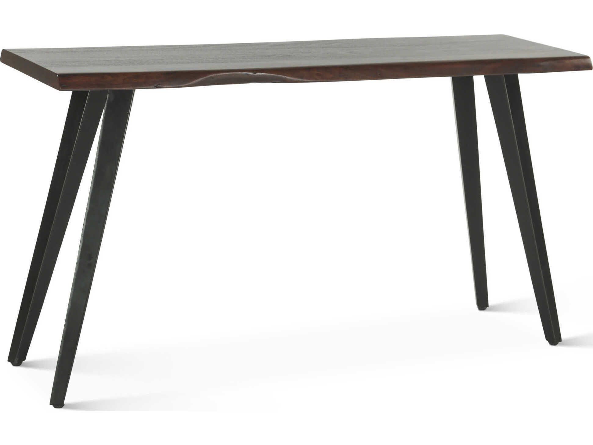 World Interiors Knoxville Rectangular Wood Walnut Console Table