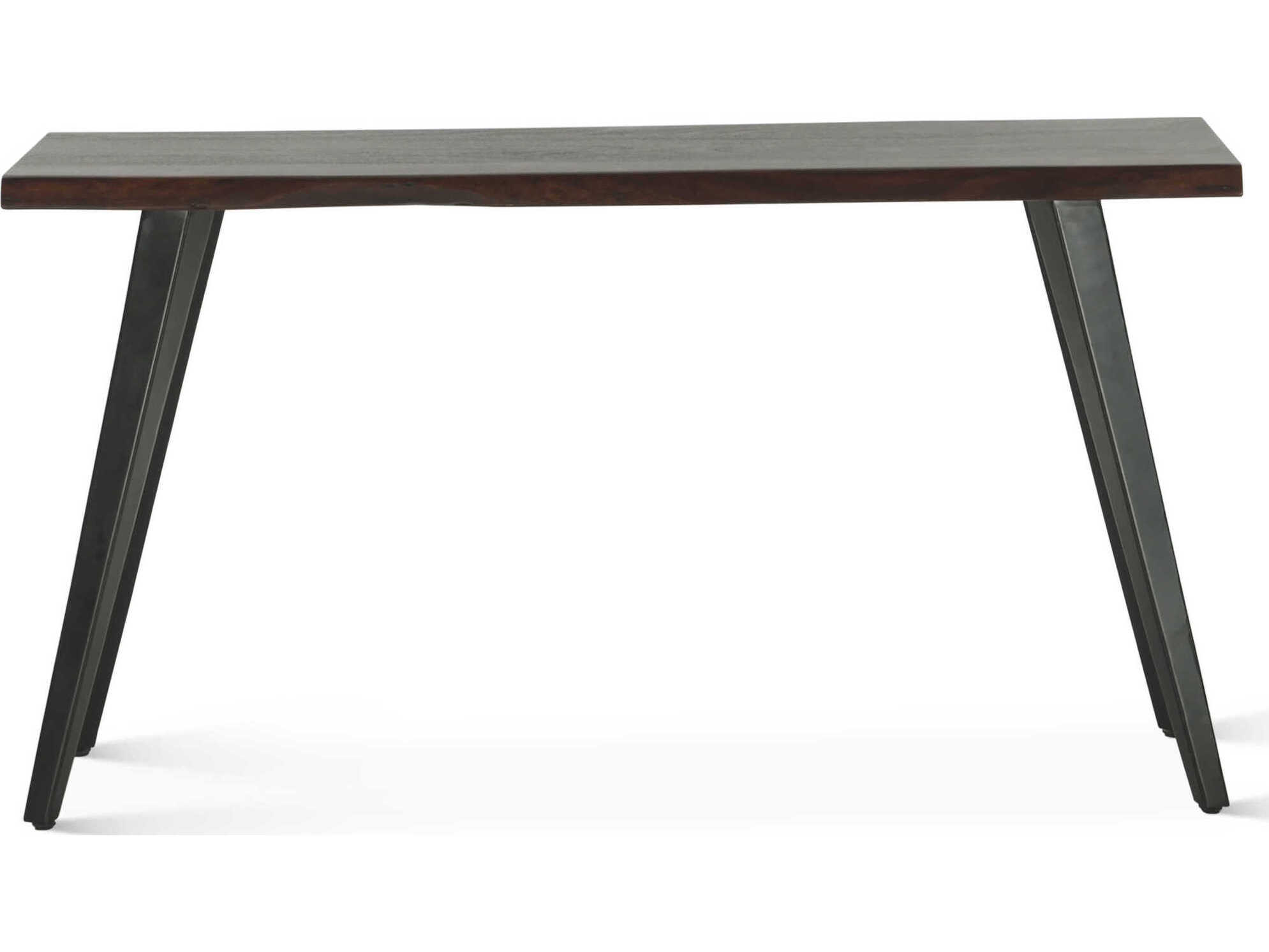 World Interiors Knoxville Rectangular Wood Walnut Console Table