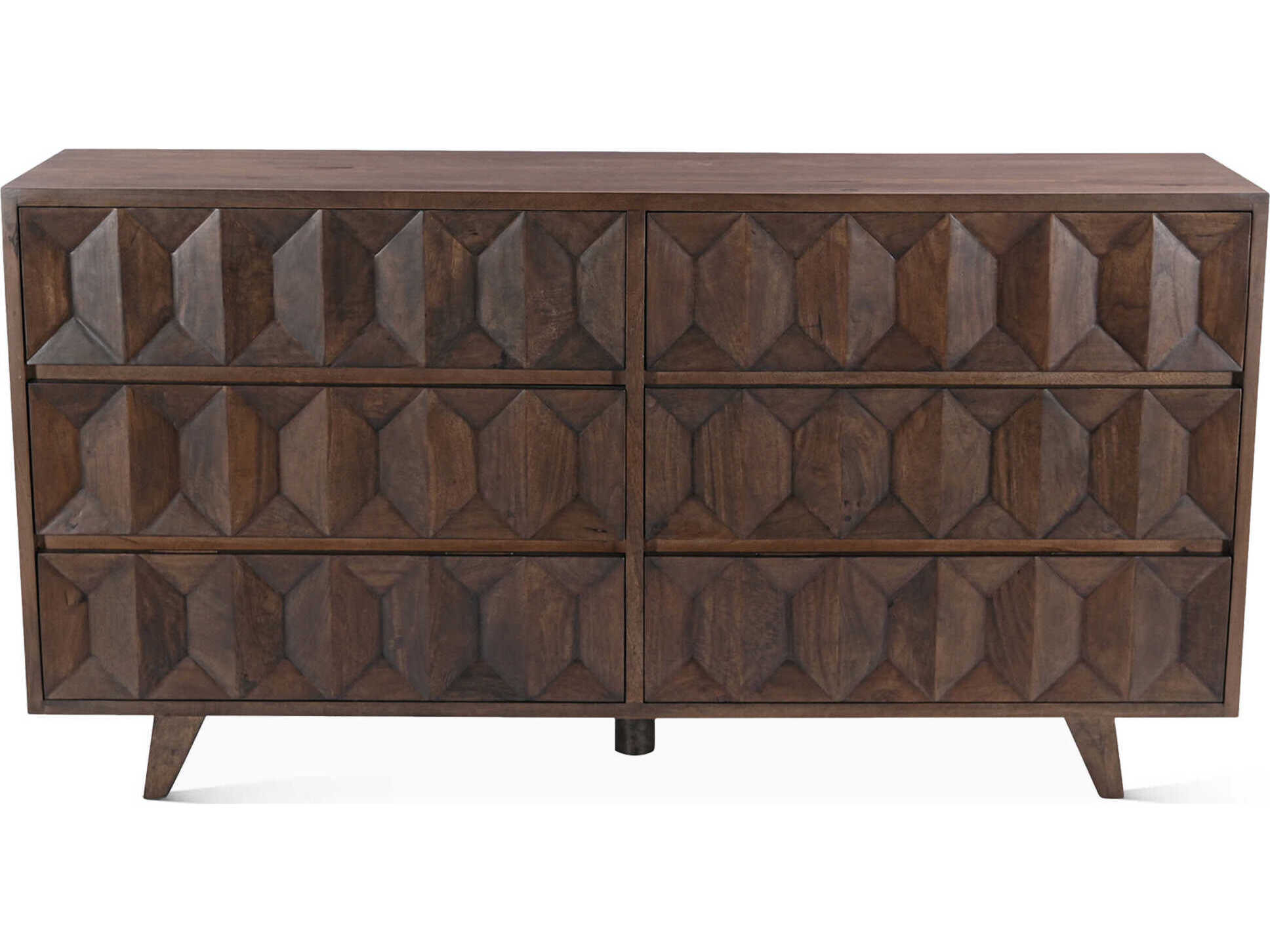 World Interiors Lisbon 6-Drawers Mango Wood Double Dresser