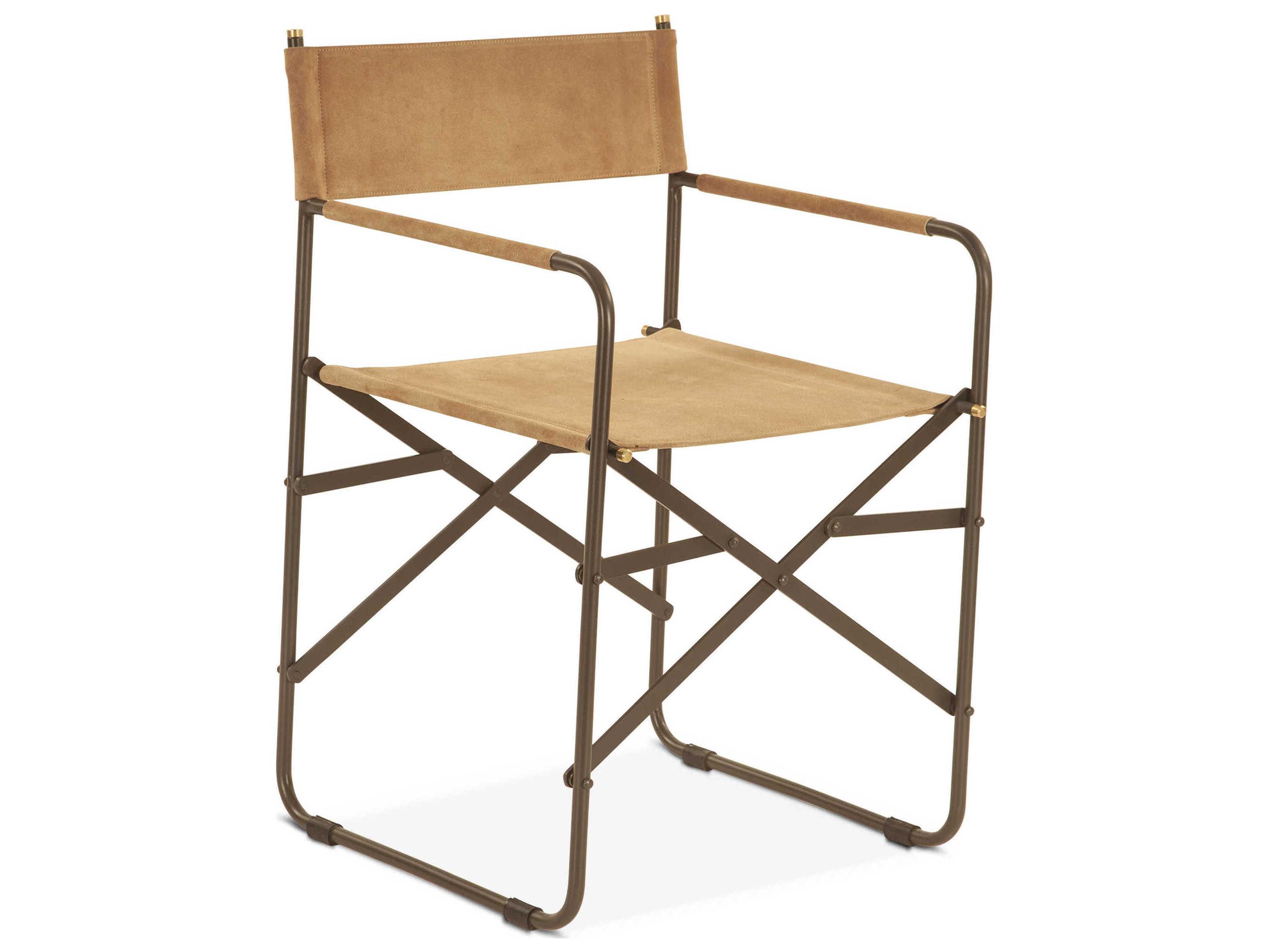 World Interiors Lund Brown Leather Arm Dining Chair