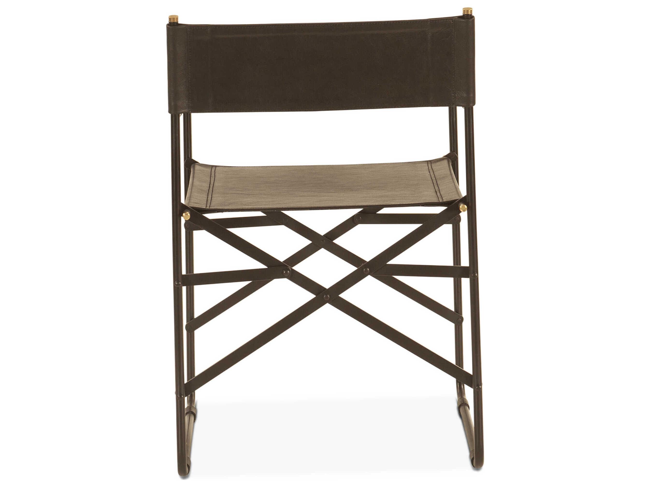 World Interiors Lund Brown Leather Arm Dining Chair