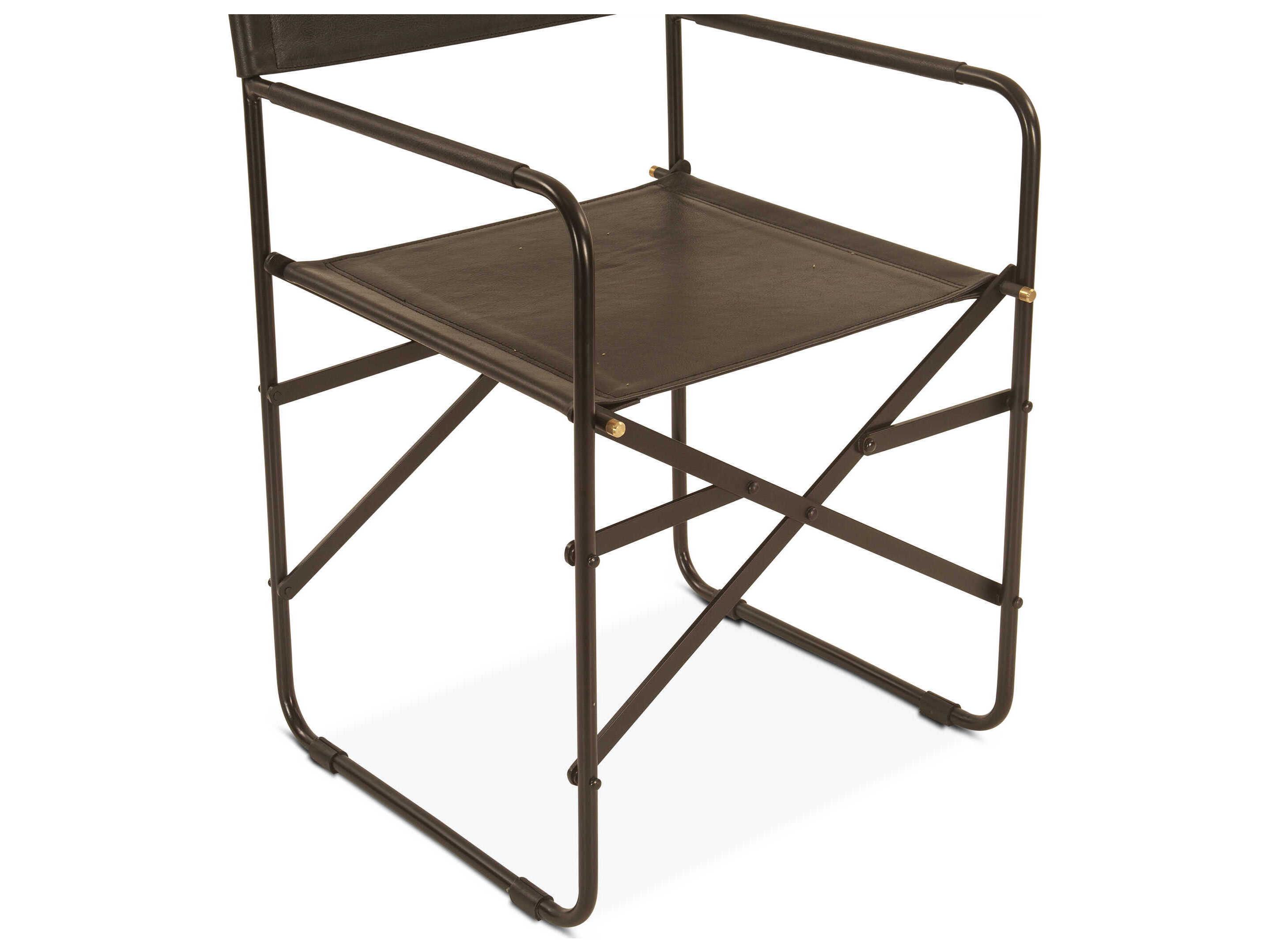 World Interiors Lund Brown Leather Arm Dining Chair