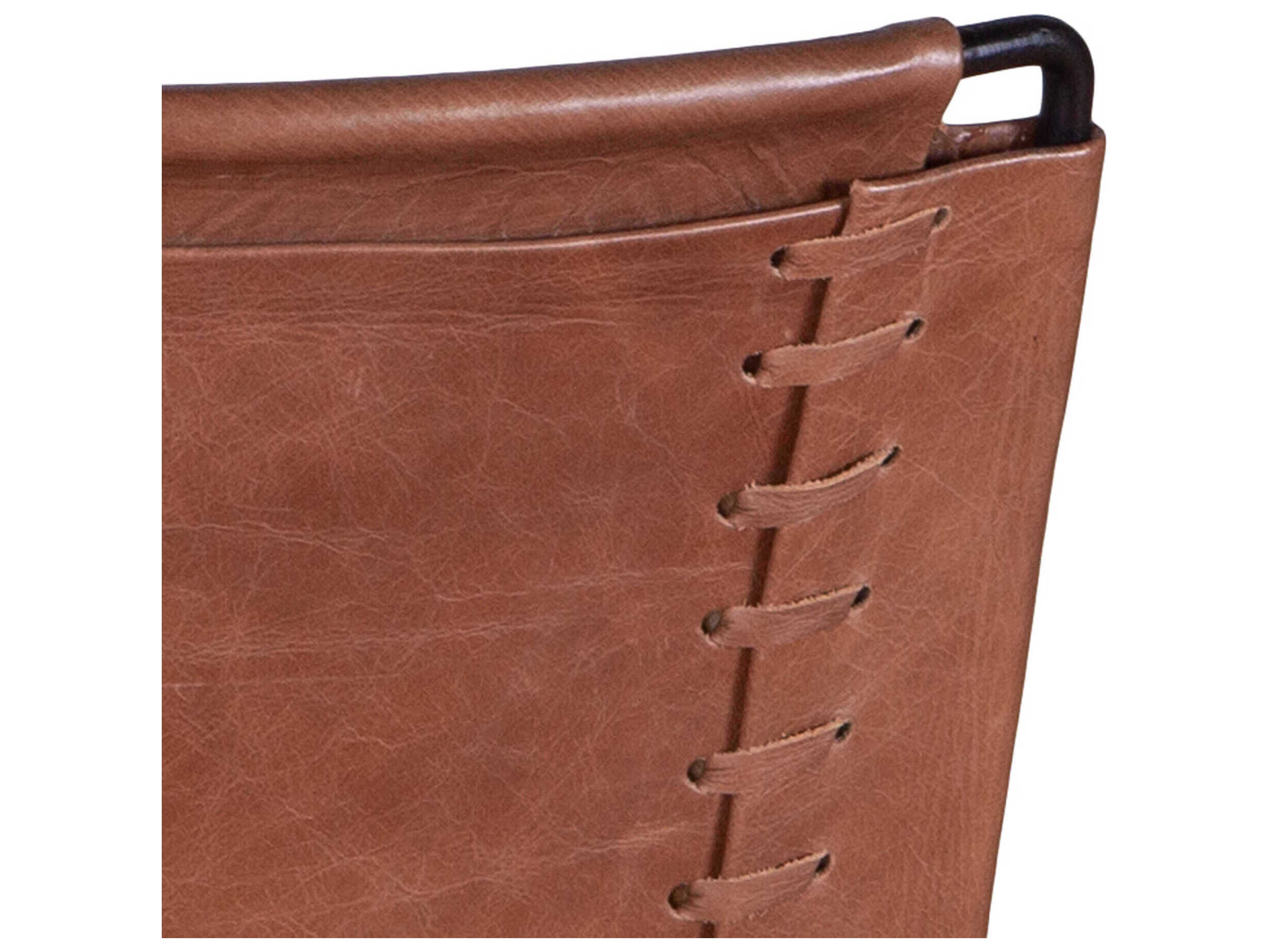 World Interiors Melbourne Black Leather Bar Stool