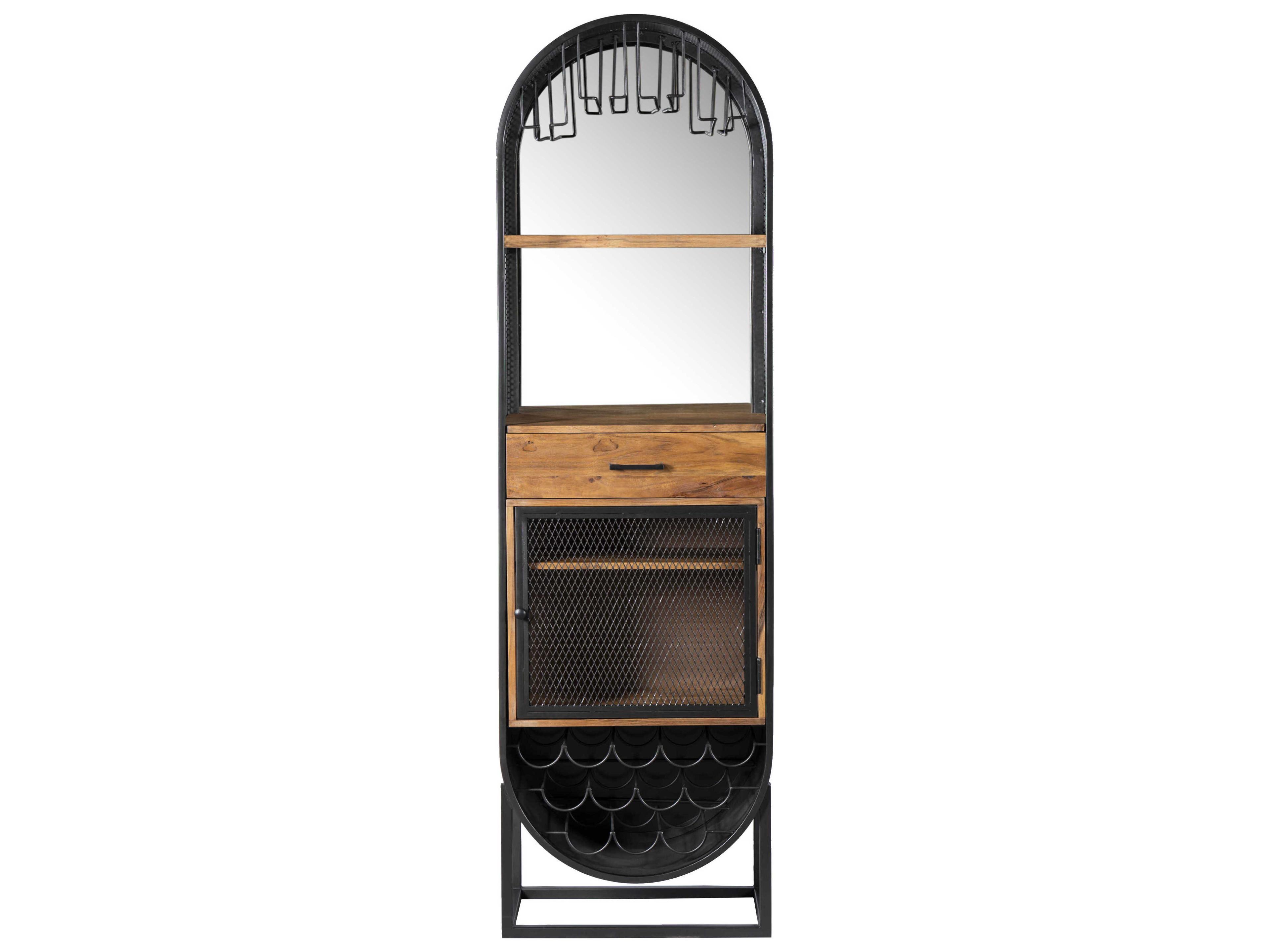 World Interiors Mescalero Black Mango Wood Bar Cabinet