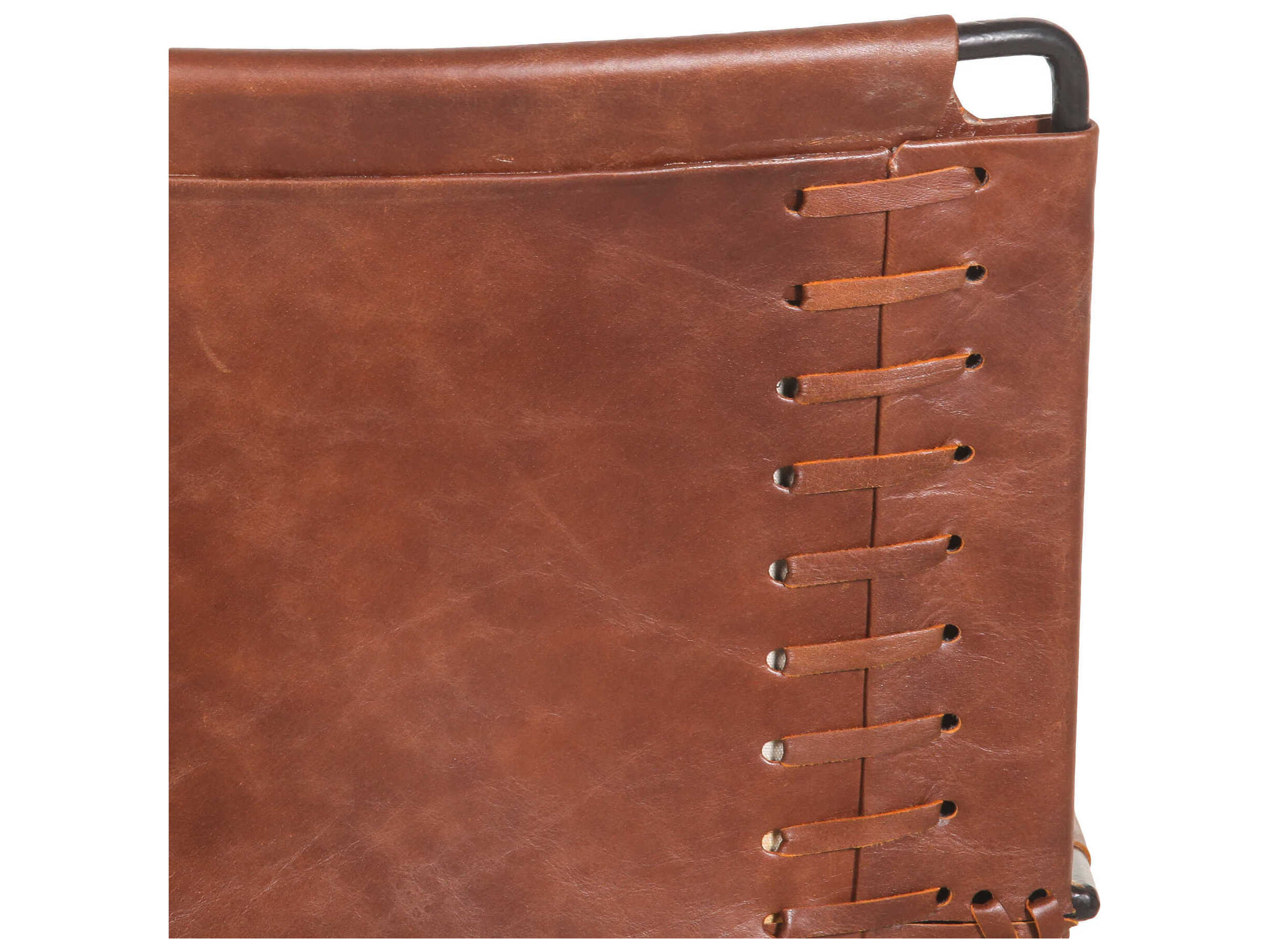 World Interiors Melbourne Brown Leather Arm Dining Chair