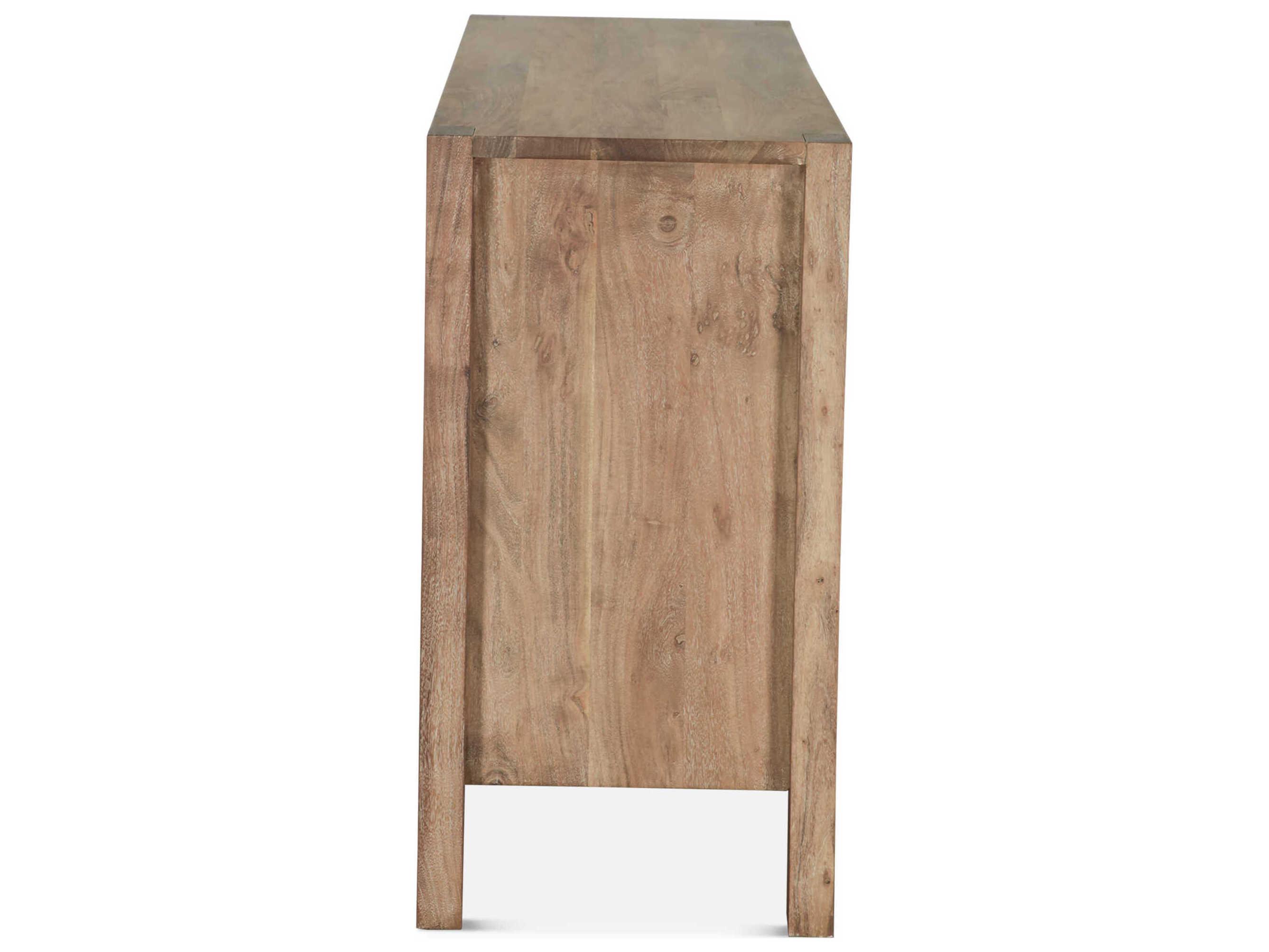 World Interiors Mesa 6-Drawers Natural Acacia Wood Double Dresser