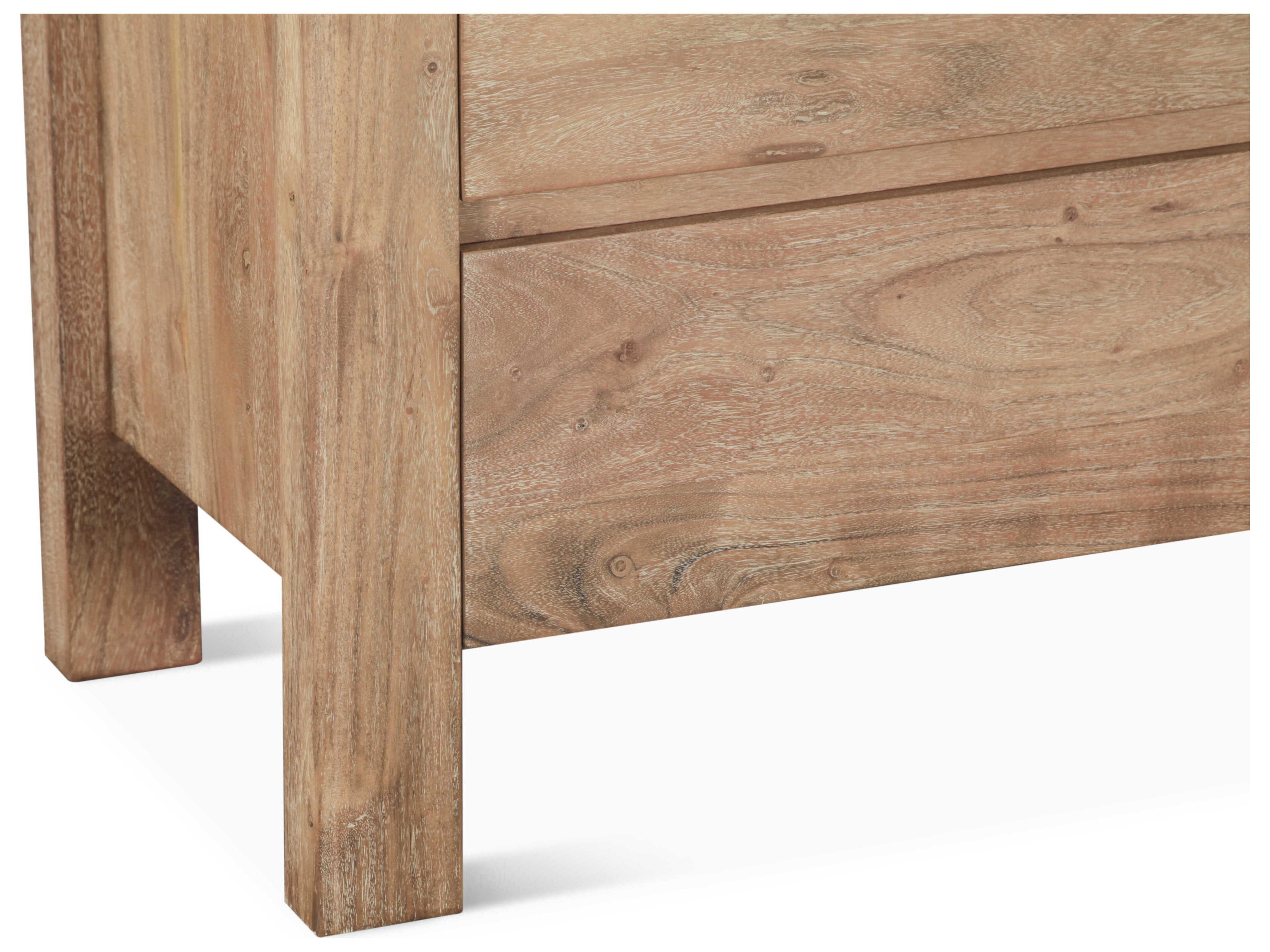 World Interiors Mesa 6-Drawers Natural Acacia Wood Double Dresser