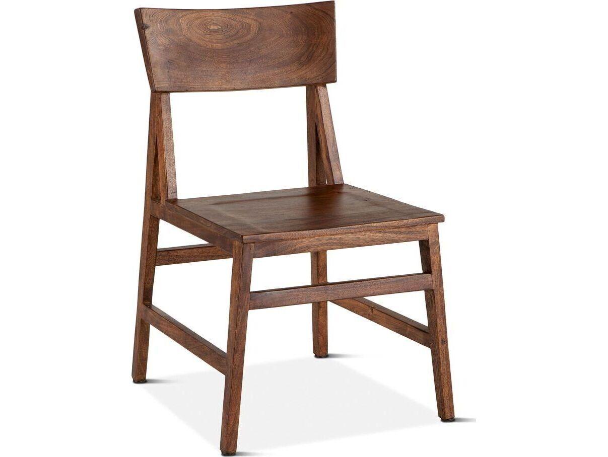 World Interiors Nottingham Acacia Wood Brown Armless Dining Chair