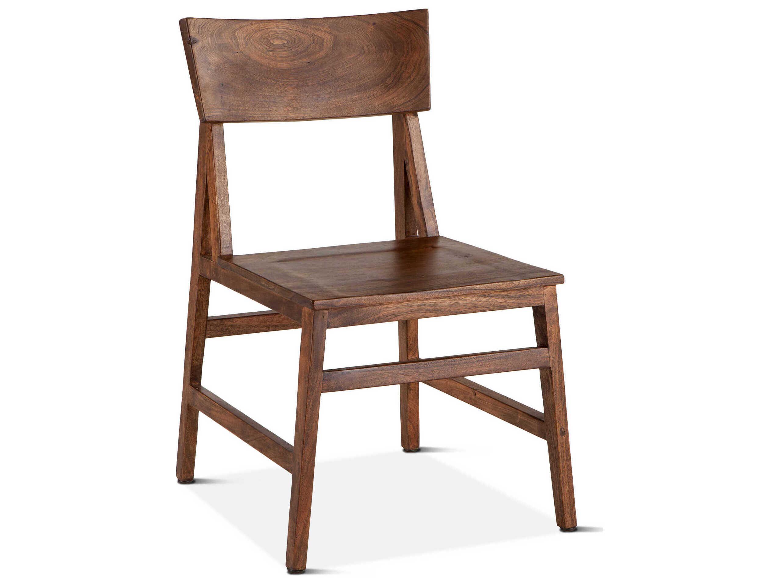 World Interiors Nottingham Walnut Wood Brown Armless Dining Chair