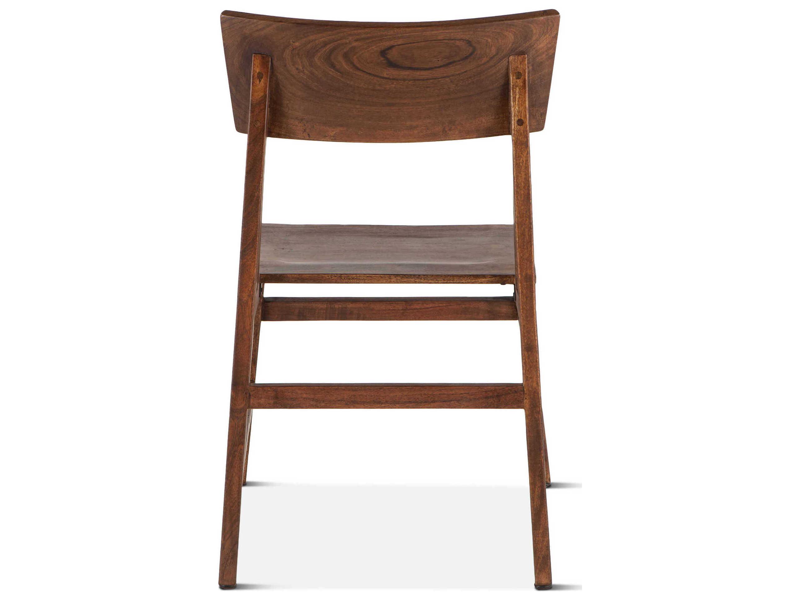 World Interiors Nottingham Walnut Wood Brown Armless Dining Chair
