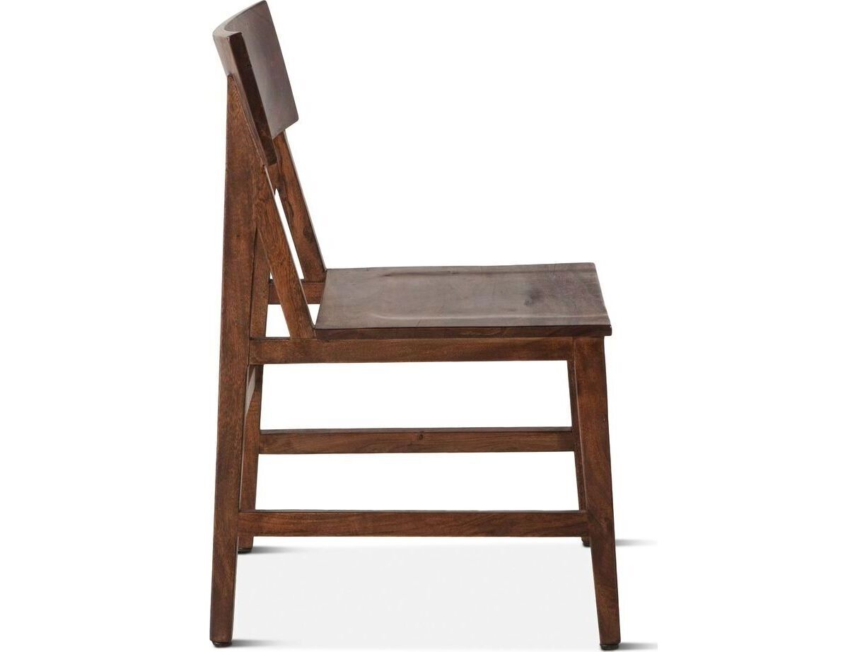 World Interiors Nottingham Acacia Wood Brown Armless Dining Chair
