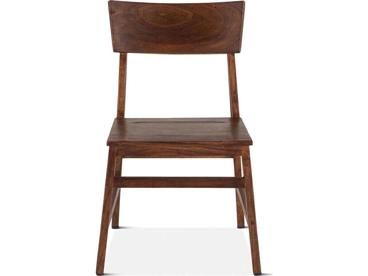 World Interiors Nottingham Acacia Wood Brown Armless Dining Chair