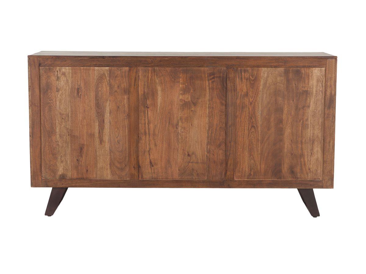 World Interiors Nottingham 7-Drawers Black Acacia Wood Double Dresser