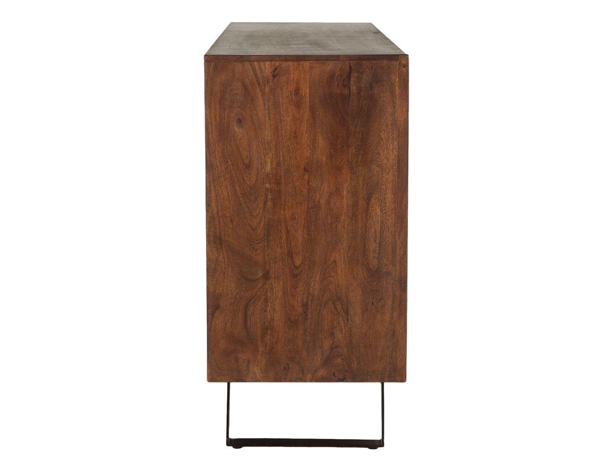 World Interiors Nottingham 7-Drawers Black Acacia Wood Double Dresser