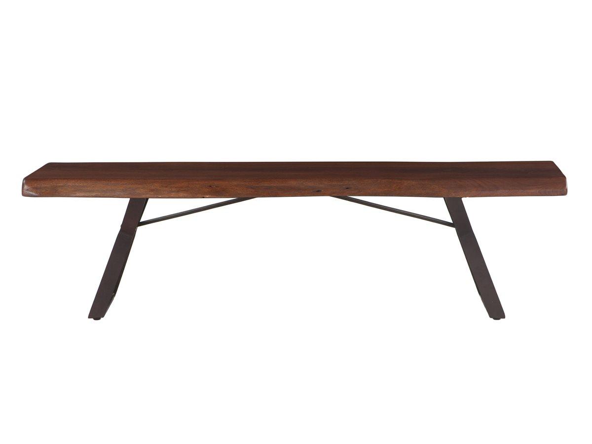 World Interiors Nottingham Walnut Black Accent Bench