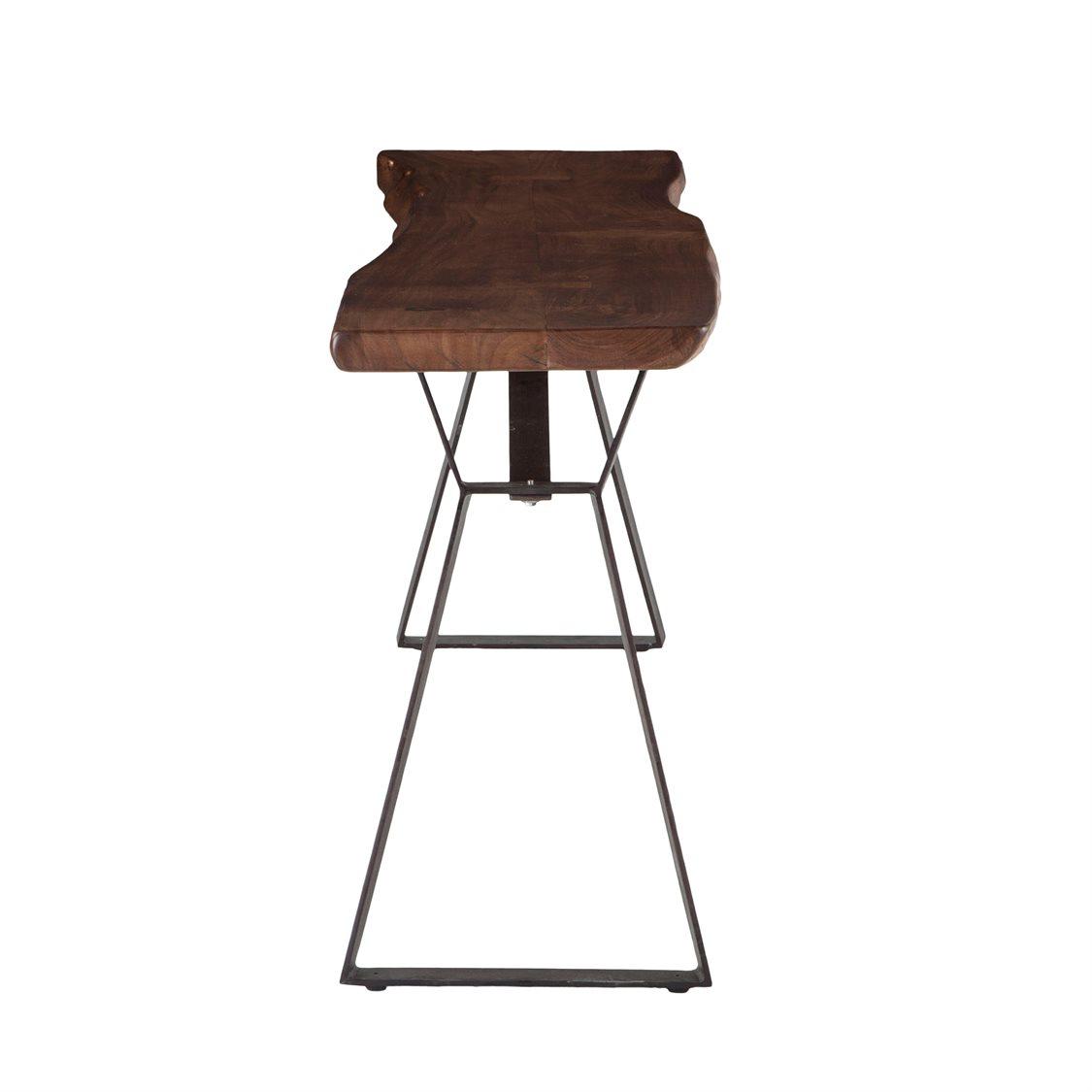 World Interiors Nottingham Rectangular Wood Walnut Console Table